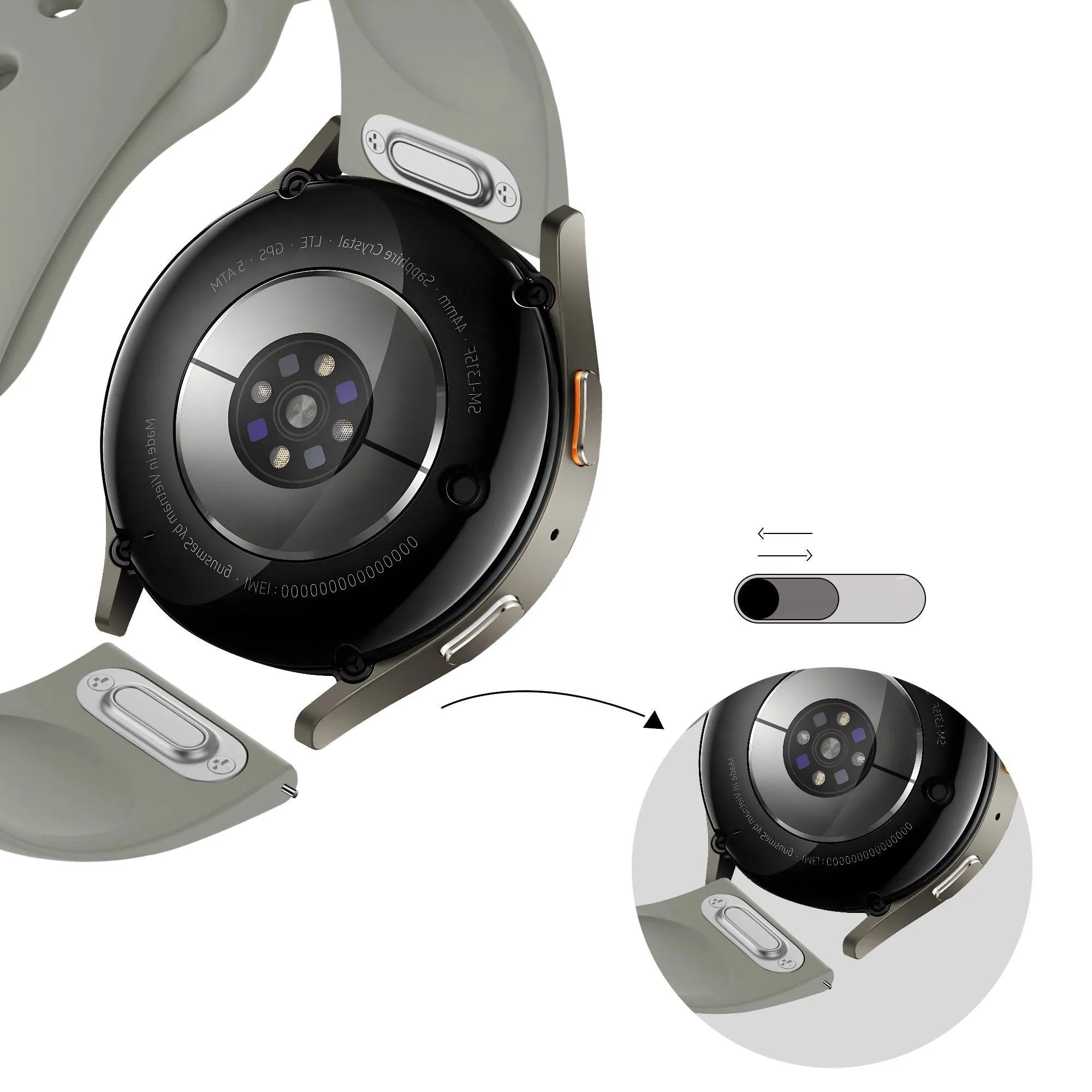 Bandz Amazfit Cheetah (Pro) Sport Strap 'Easy Fit' (Light Grey)
