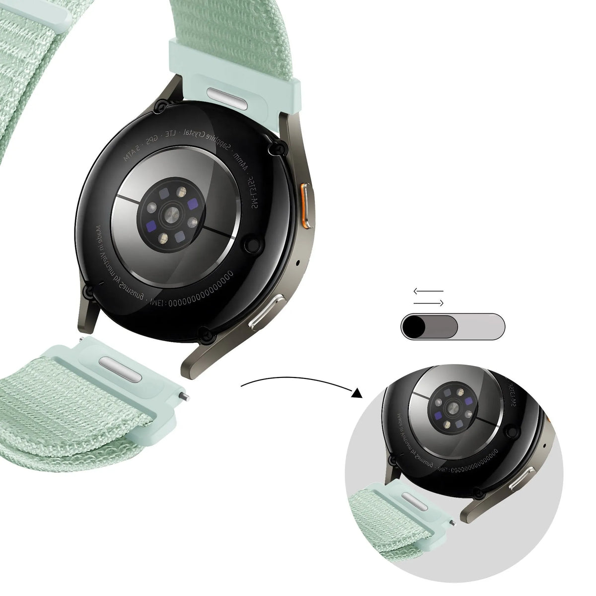 Bandz Polar Ignite 3 nylon band 'Easy fit' (lichtgroen)