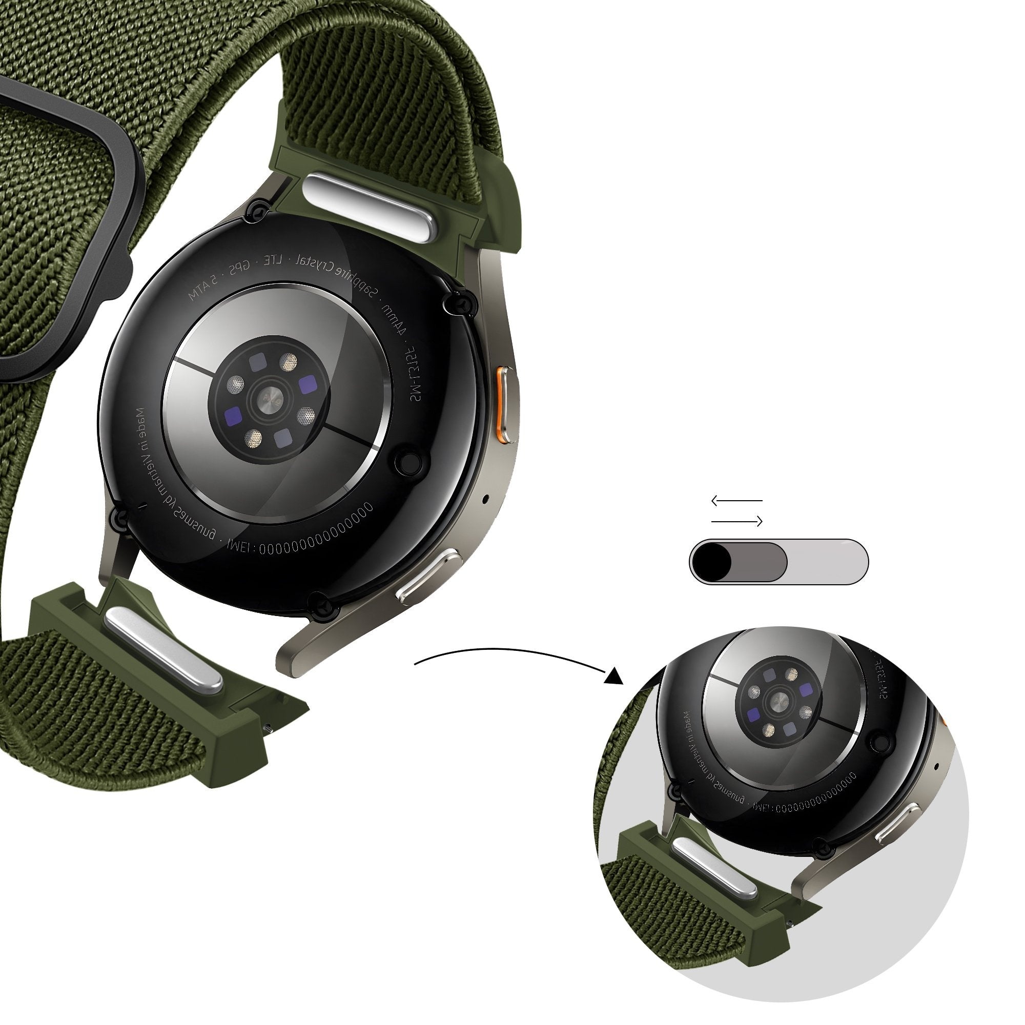 Bandz Bracelet elastique 'Easy Fit' Samsung Galaxy Watch 5 Pro (vert)