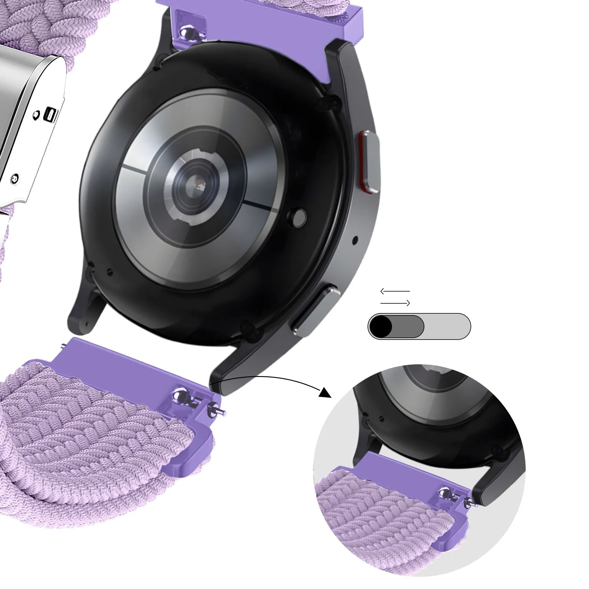 Bandz Correa nylon trenzado Polar Ignite (lila)
