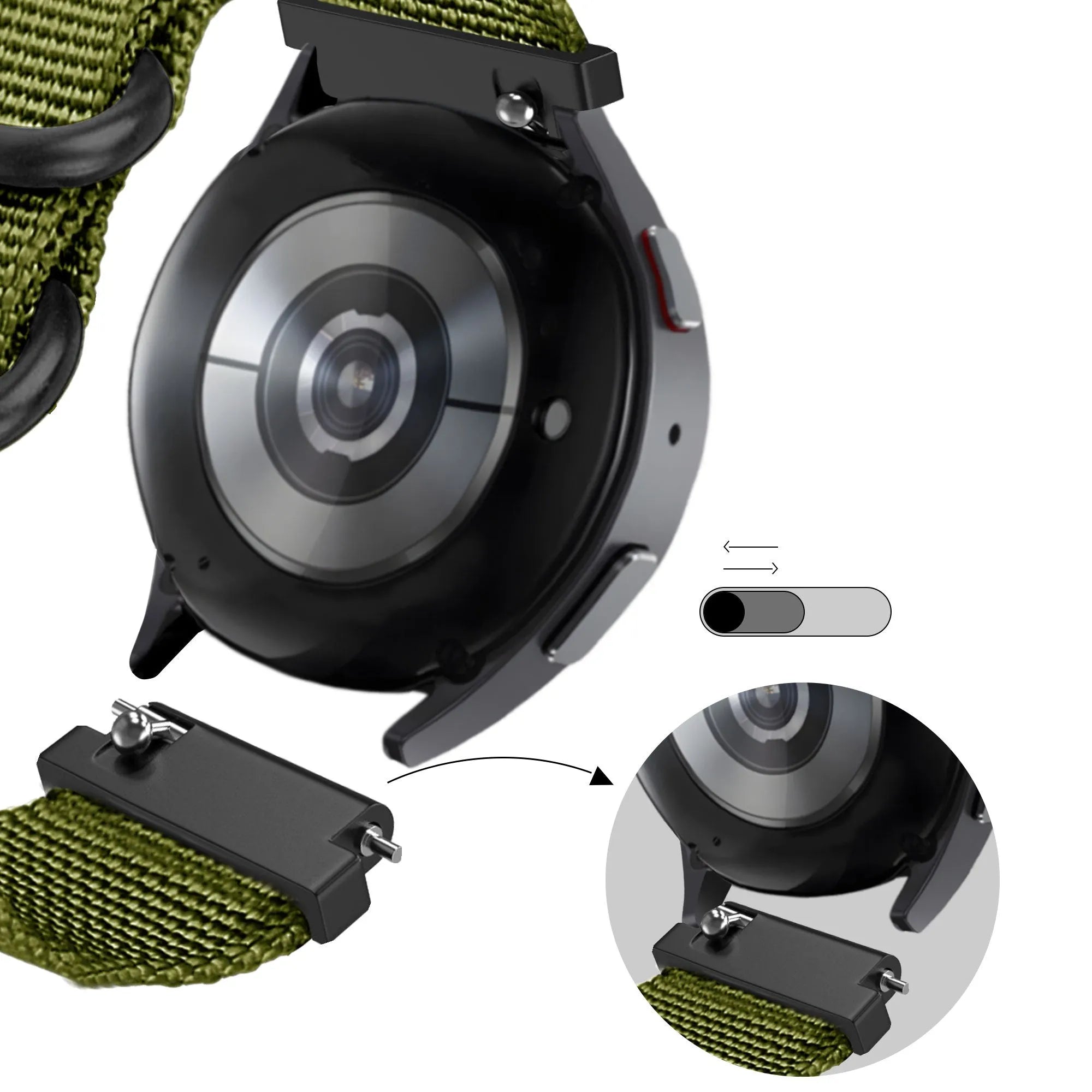 Bandz Bracelet nylon avec boucle OnePlus Watch 3 (vert)