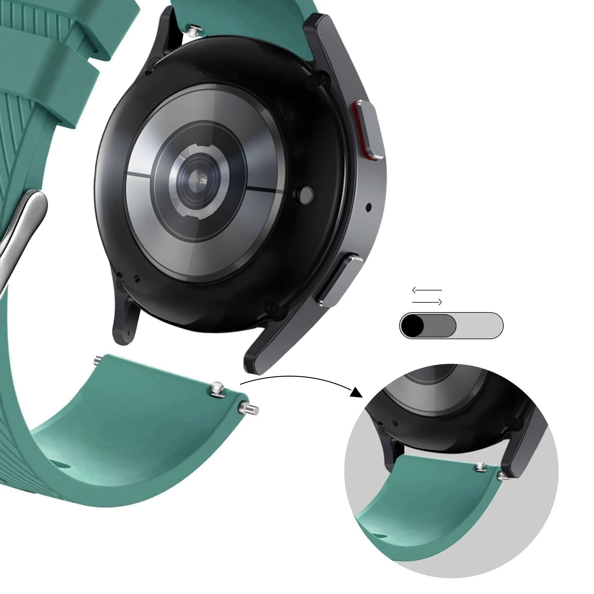 Bandz Suunto Vertical siliconen band 'Deluxe' (dennengroen)