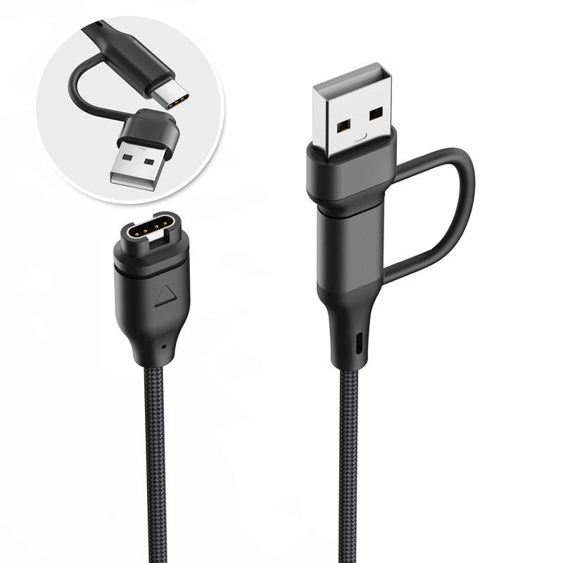 Strap-it USB-A & C 2in1 Braided Garmin Forerunner 955 Charger