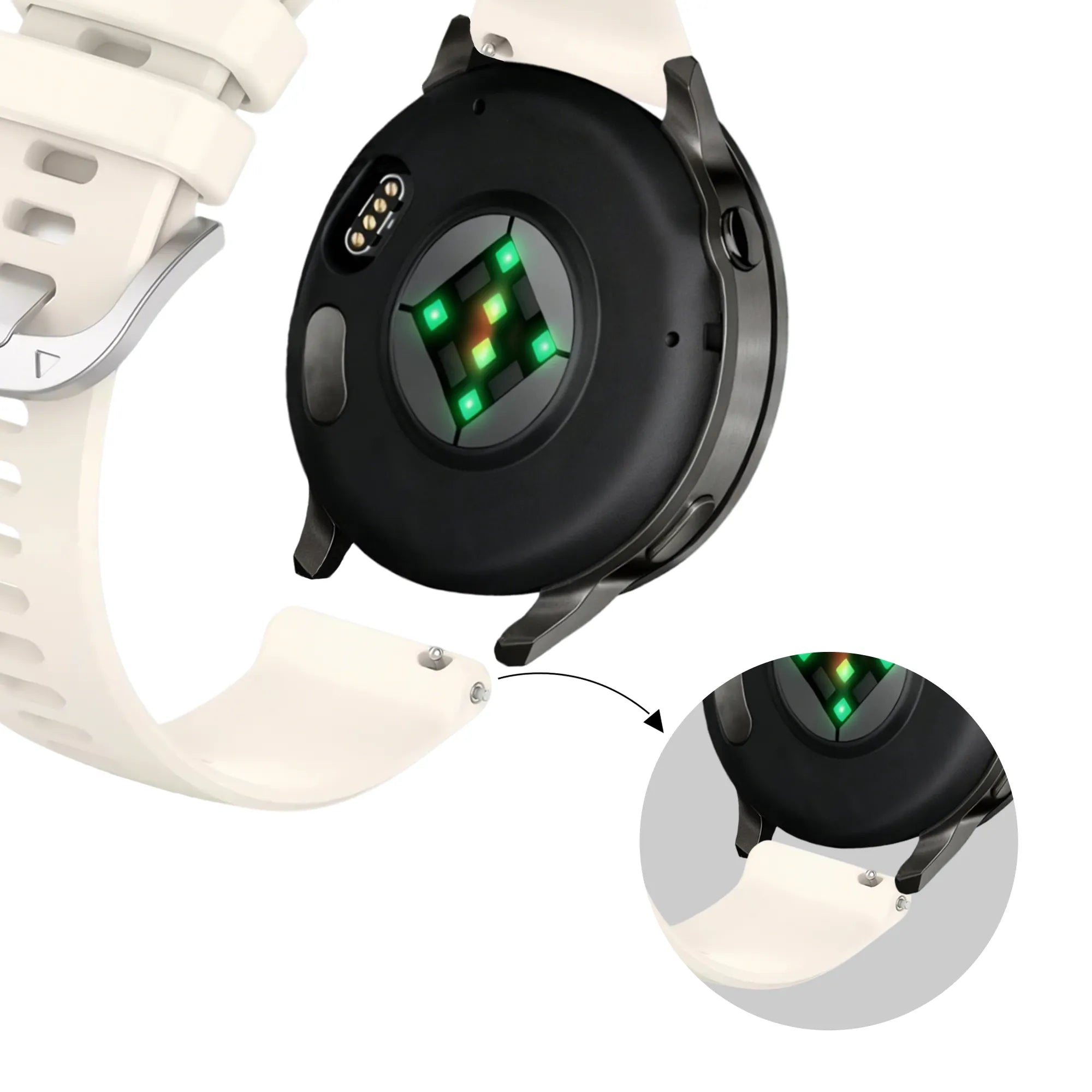 Bandz Bracelet silicone 'Classic' Garmin Venu 3s (lumière stellaire)