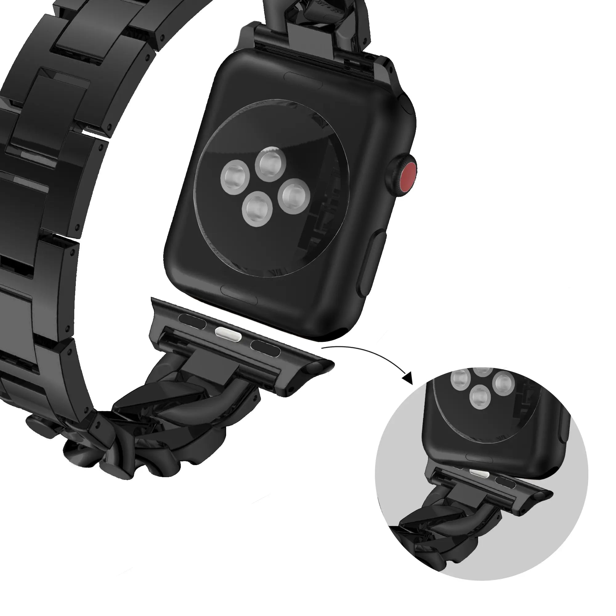 Bandz Correa chain diamond Apple Watch (negro)