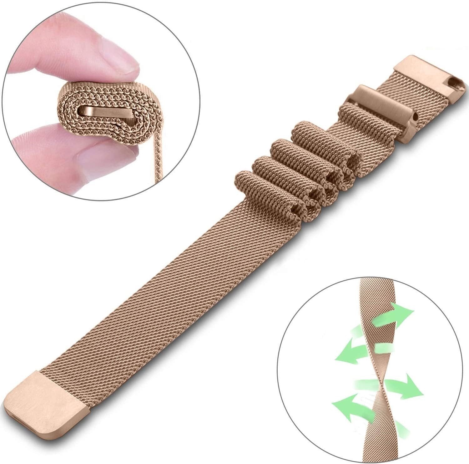 Huawei Watch GT 5 Pro - 42mm Milanese band (rosé goud)