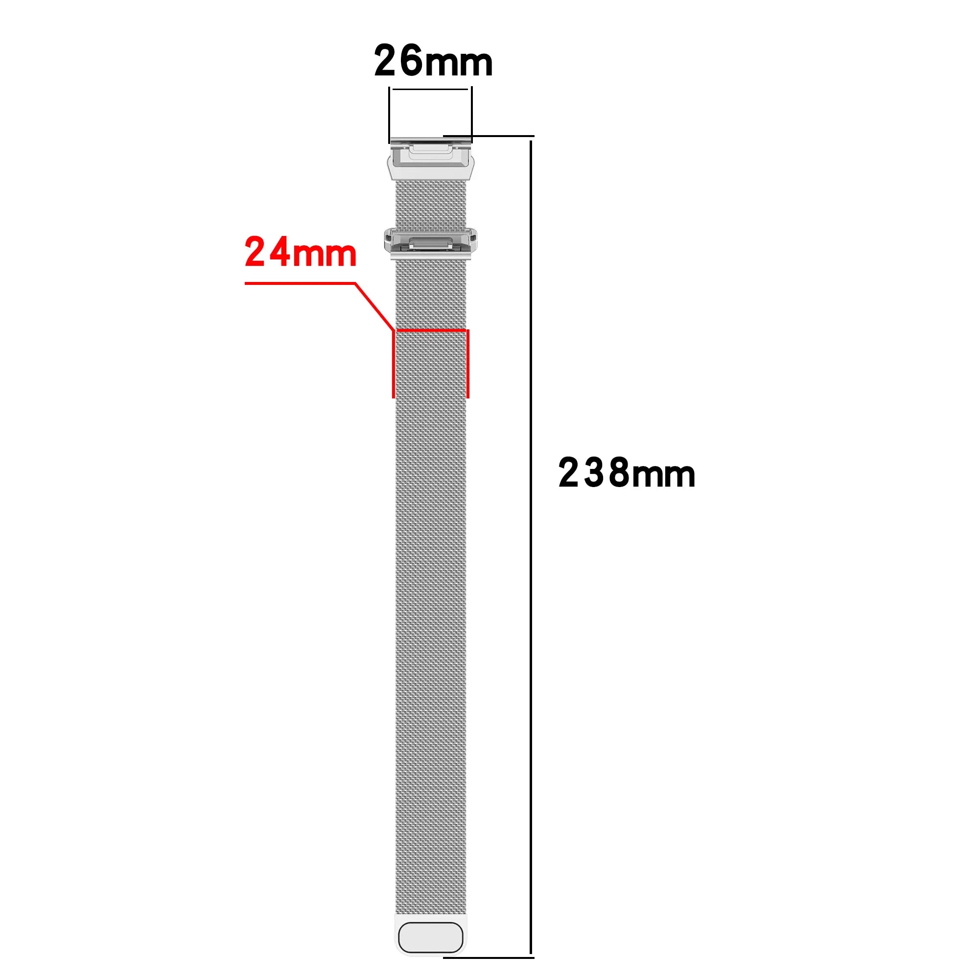 Bracelet milanais premium Garmin Fenix 8 Pro - 51mm (gris foncé)