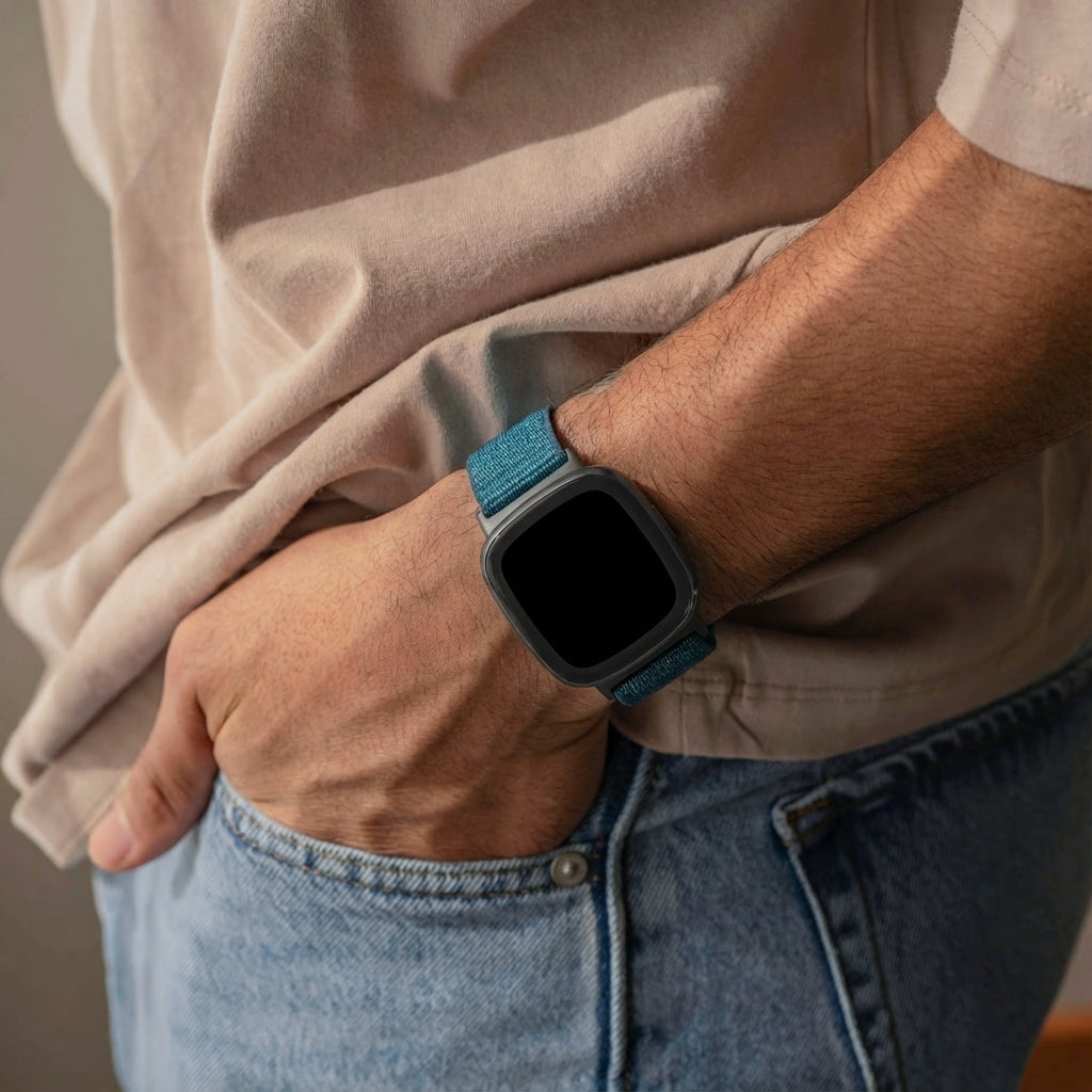 Correa nylon Fitbit Versa 4 (azul)