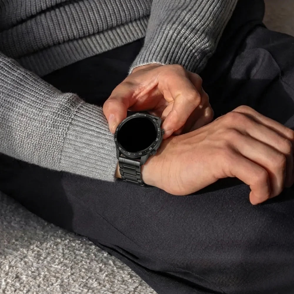 Garmin Quatix 3 / 6x / 7x Solar Premium Titanium Strap (Black)