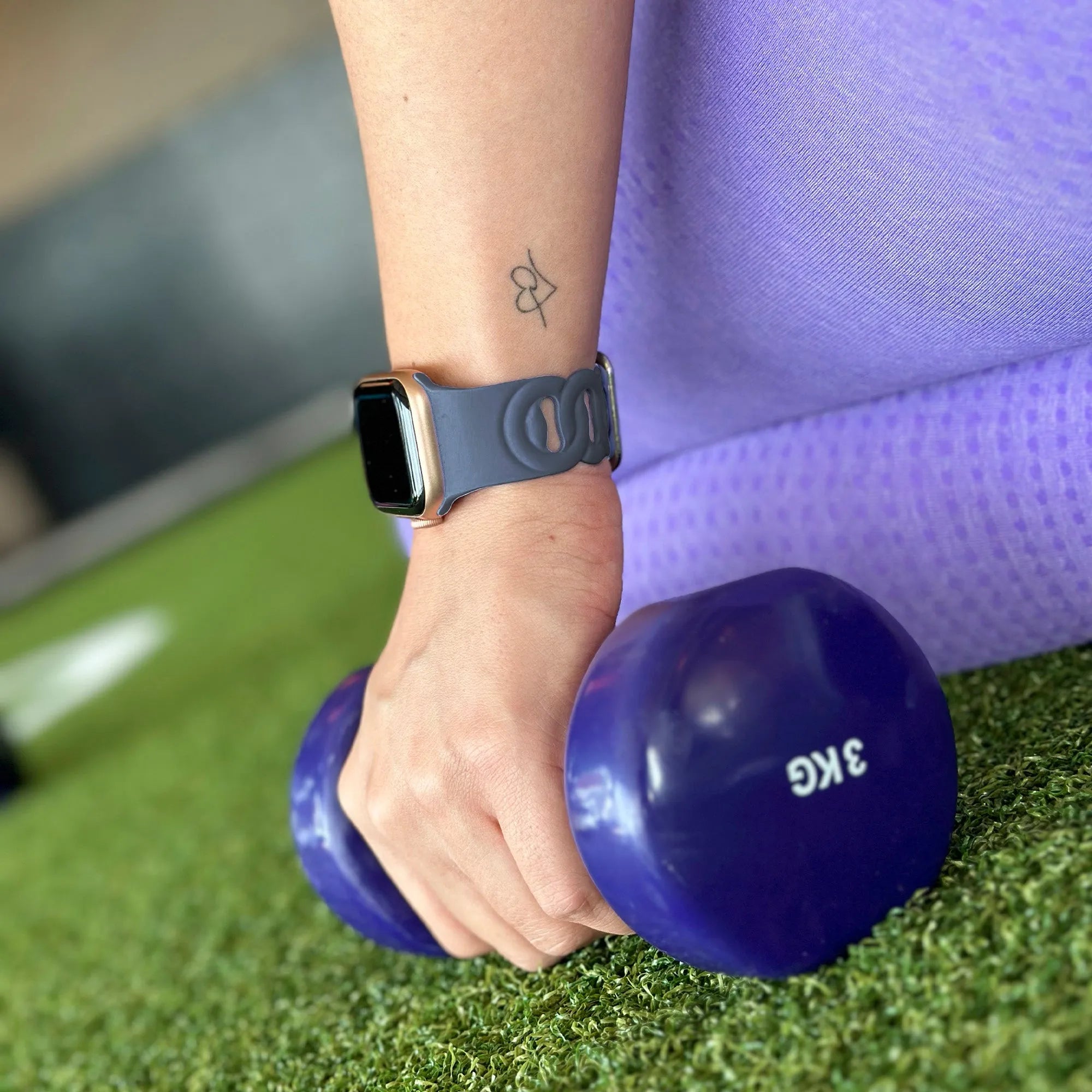Apple Watch silicone chain band (grijs-blauw)