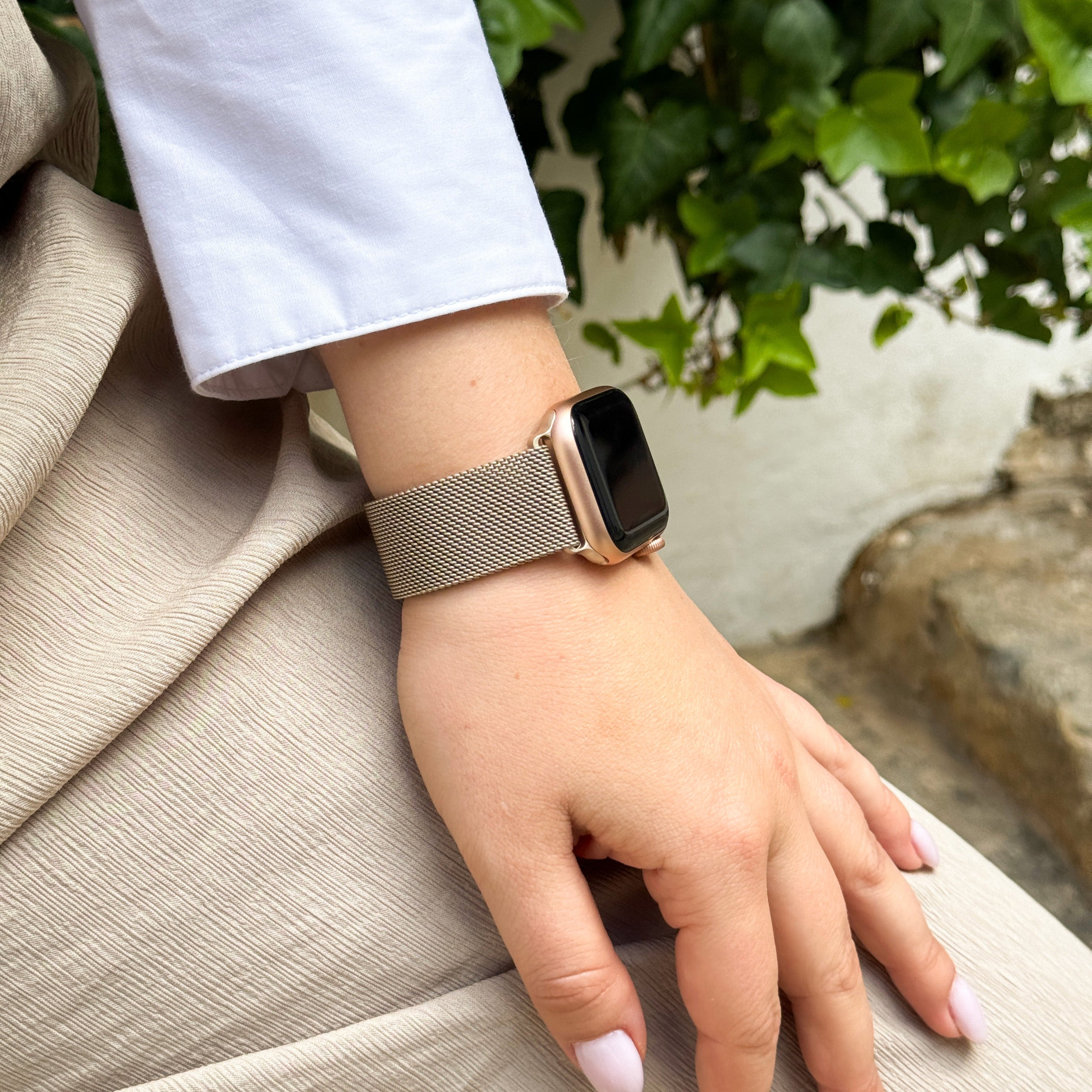 Apple Watch Milanese Armband (Polarstern)