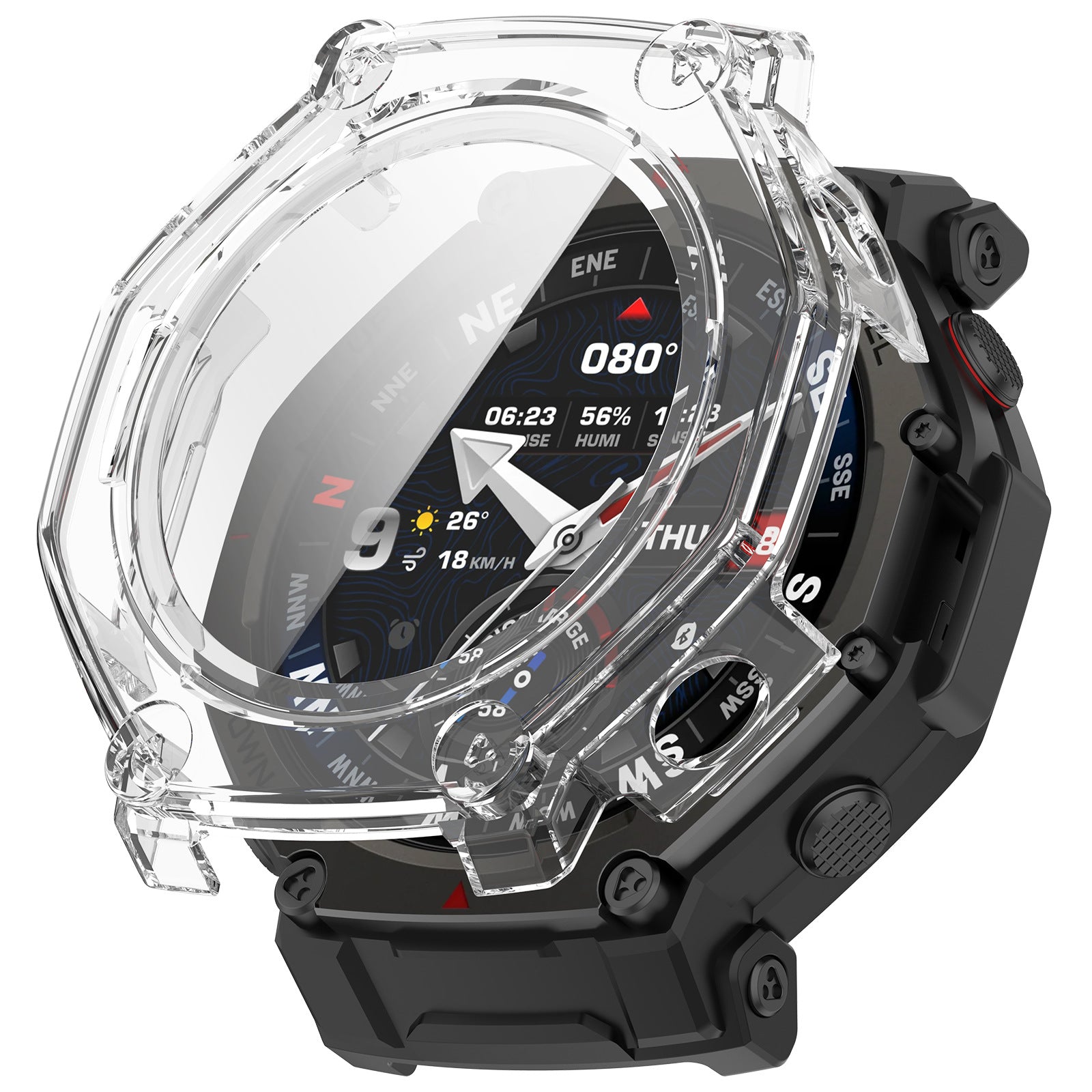 Amazfit T-Rex 3 Pro - 48mm Hard Case with Glass (Transparent)