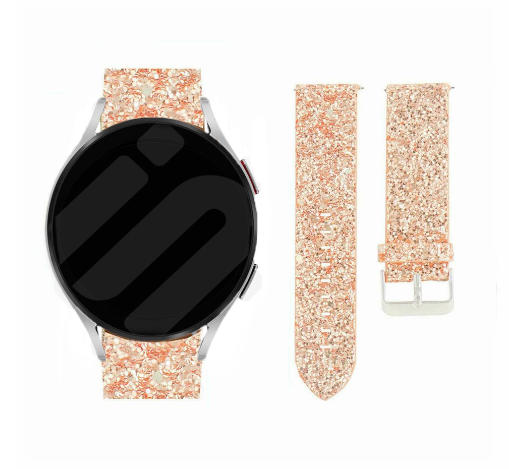 Amazfit GTS 4 Glitter Leather Strap (Rose Gold)