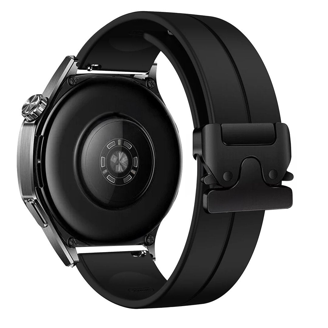Samsung Galaxy Watch 3 45mm Silicone Strap with P-Buckle (Black)