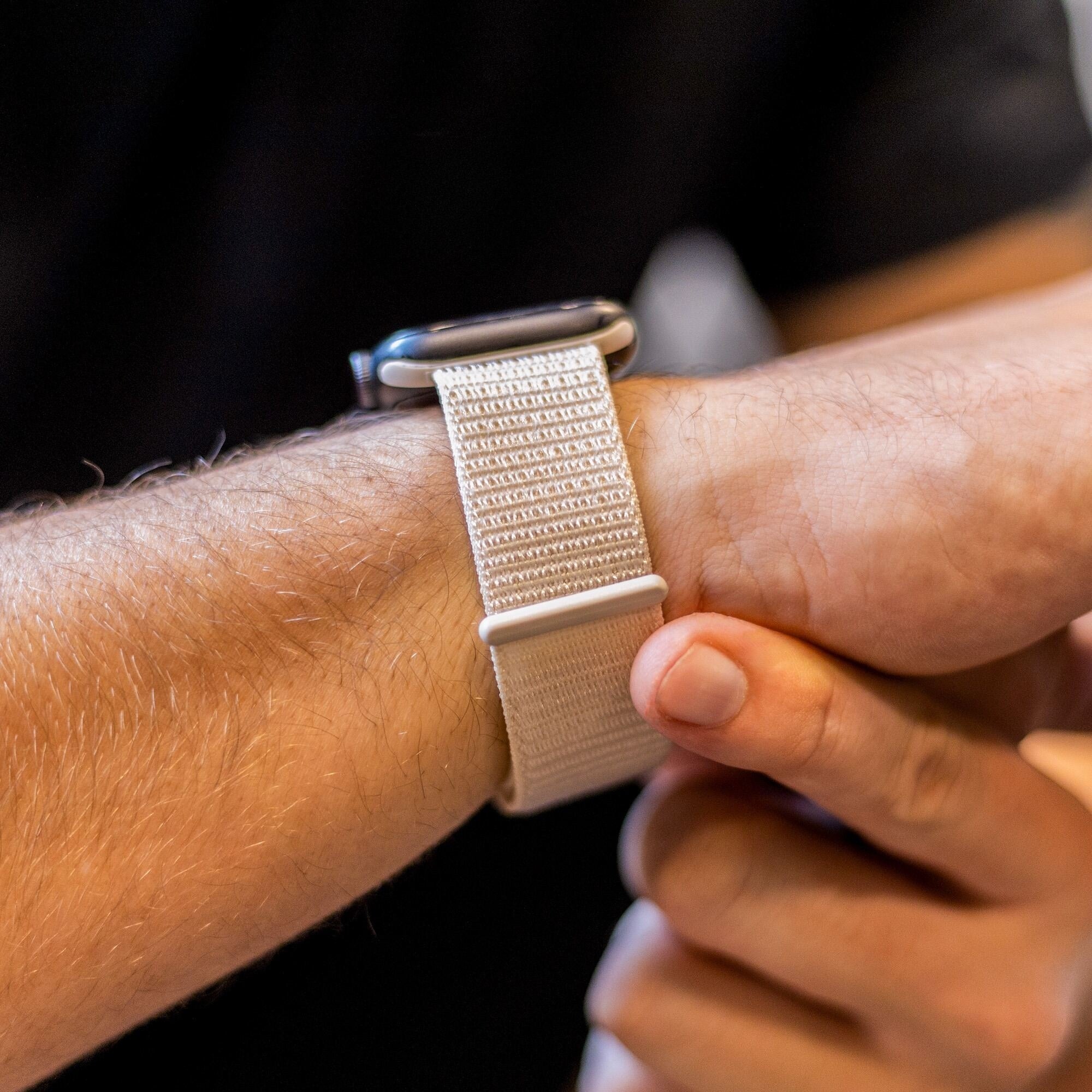 Correa nylon Loop Apple Watch Ultra (blanco estrella)