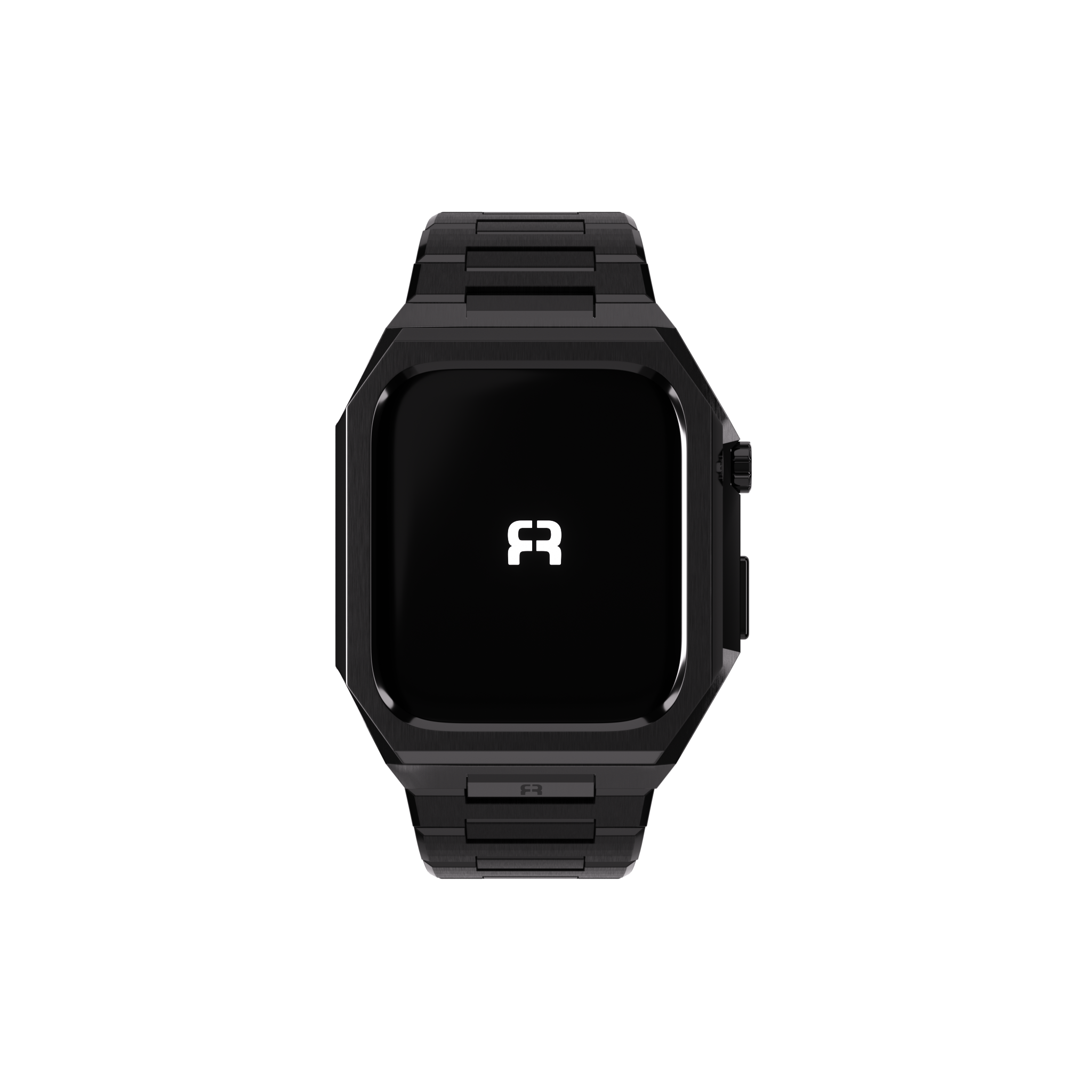 Reqior Apple Watch 45mm Case with Steel Strap 'Nautilus' (Black)