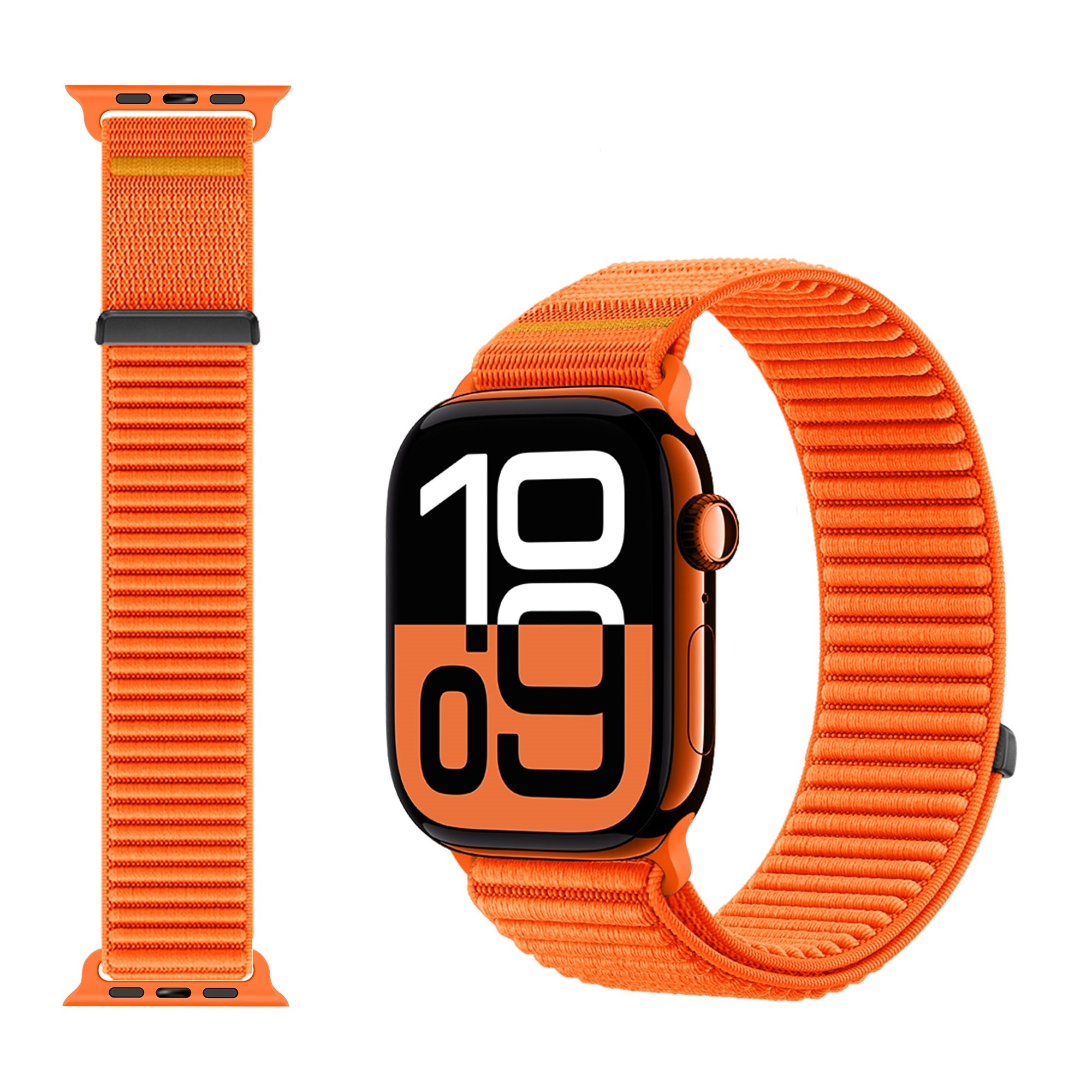 Strap-it Apple Watch Wave Nylonarmband (Orange)