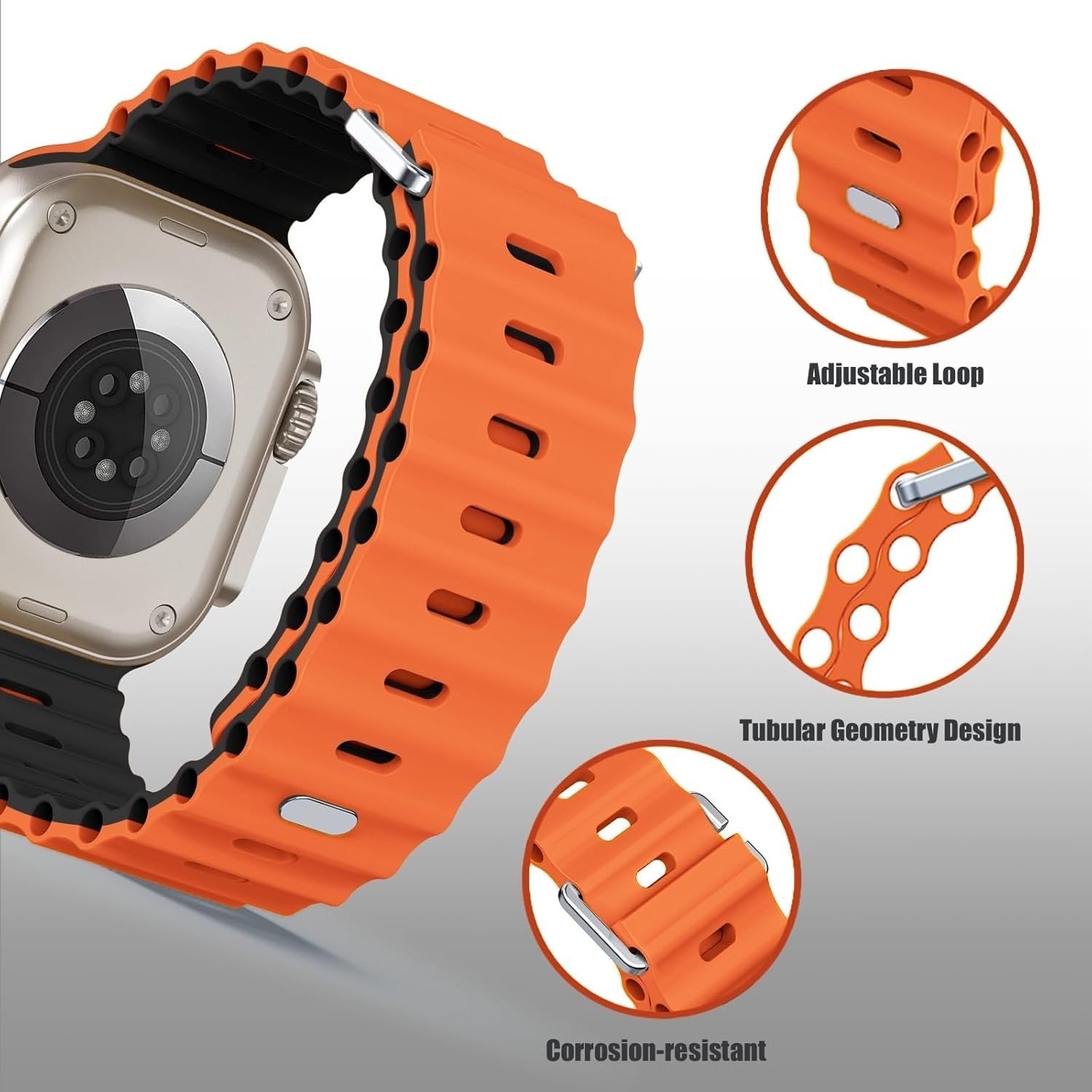 apple-watch-ocean-band-oranje-zwart-2