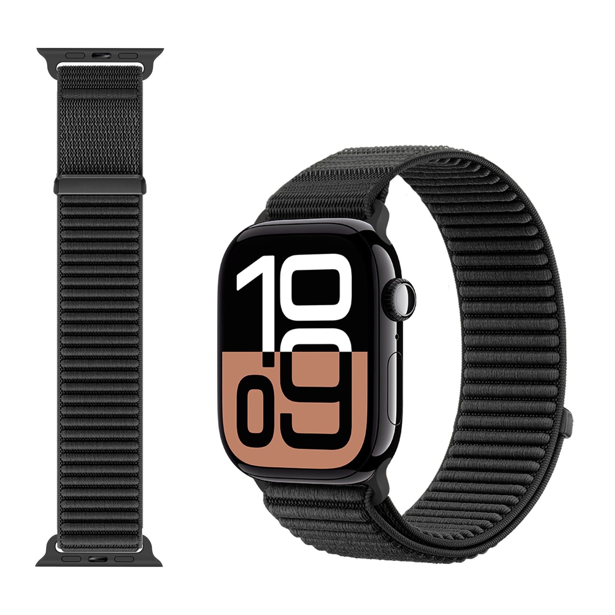 Strap-it Apple Watch Wave Nylon Strap (Black)