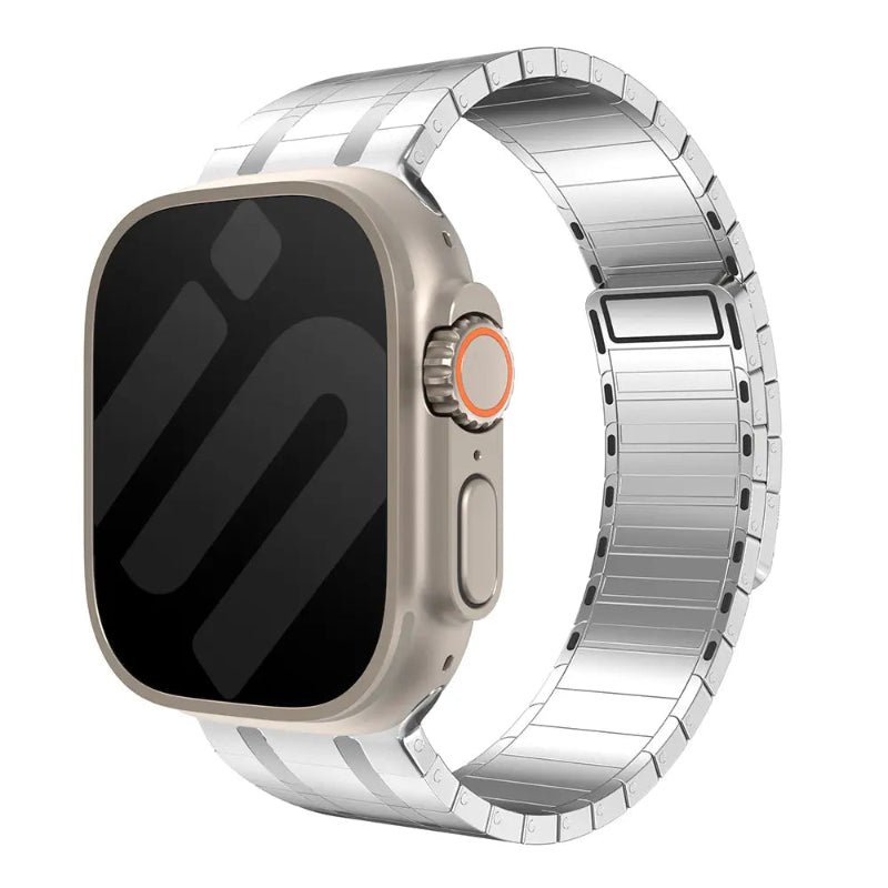 apple watch magnetic steel band silver