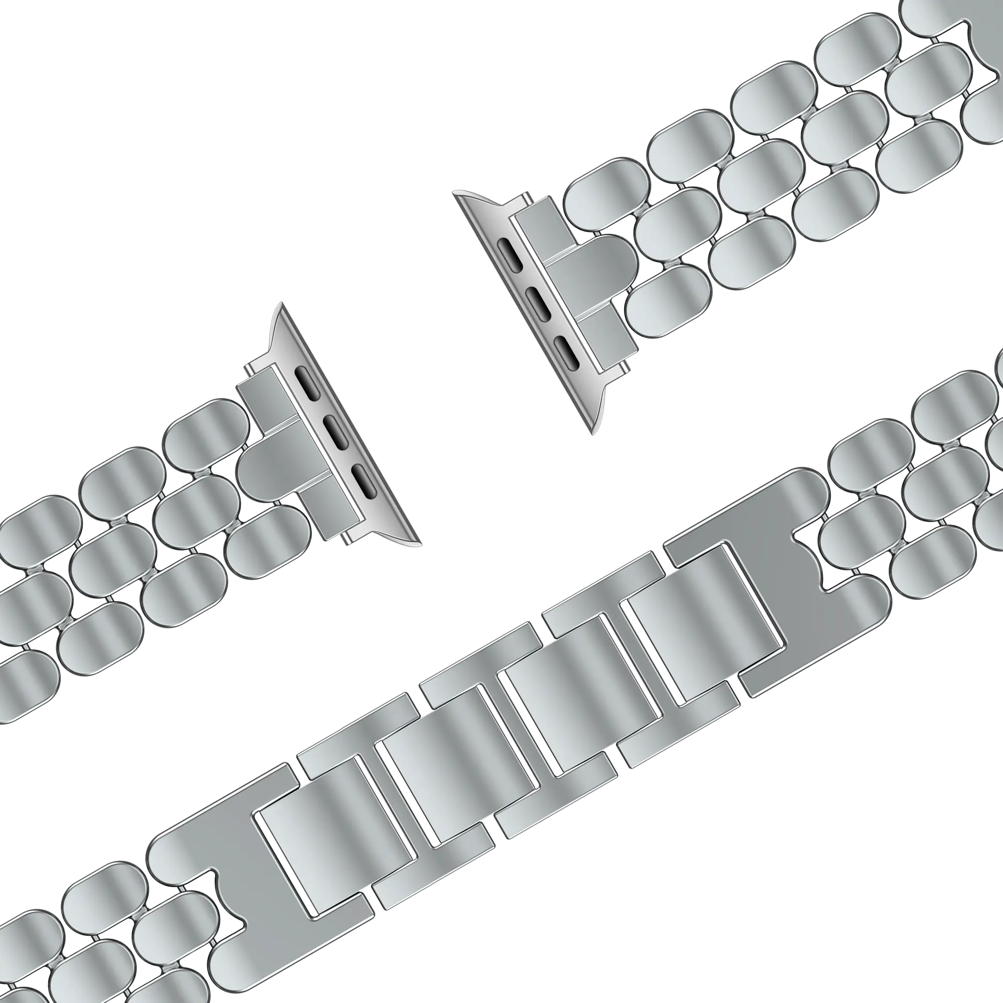 Bandz Correa acero 'Oval' Apple Watch (plata)