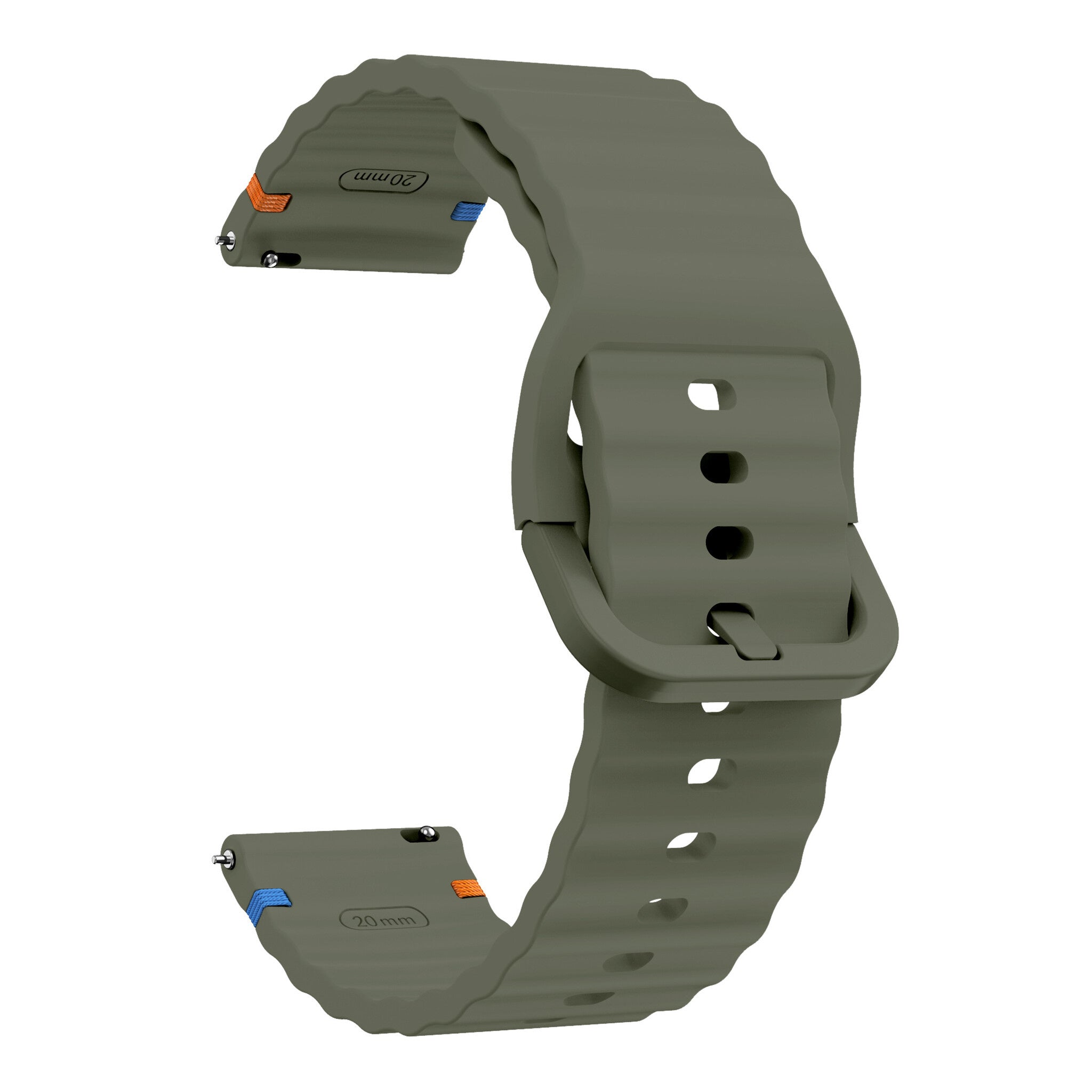Samsung Galaxy Watch 3 45mm Wave Silicone Bracelet (Army Green)