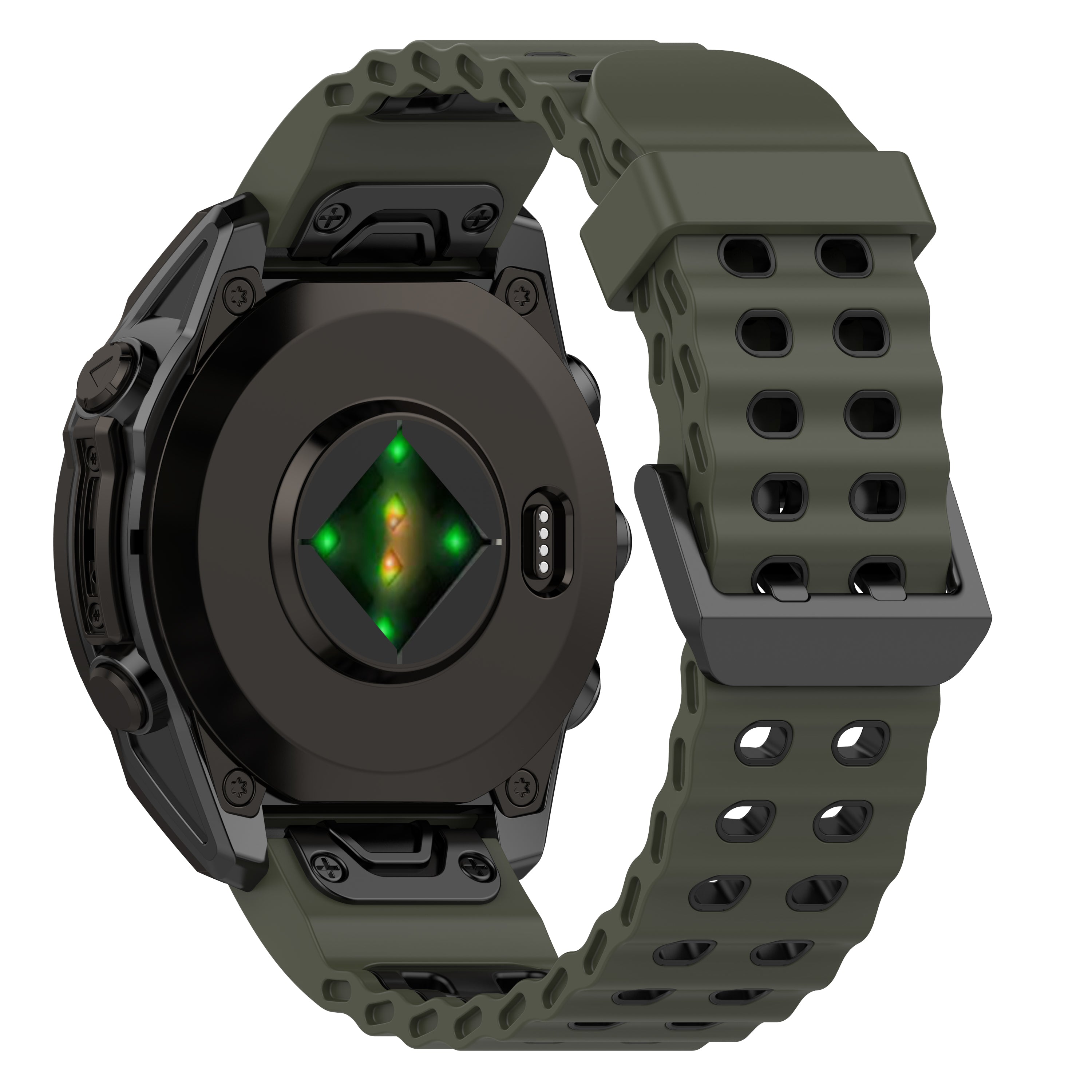 Garmin Tactix 7 Wave Sport Strap (Green/Black)