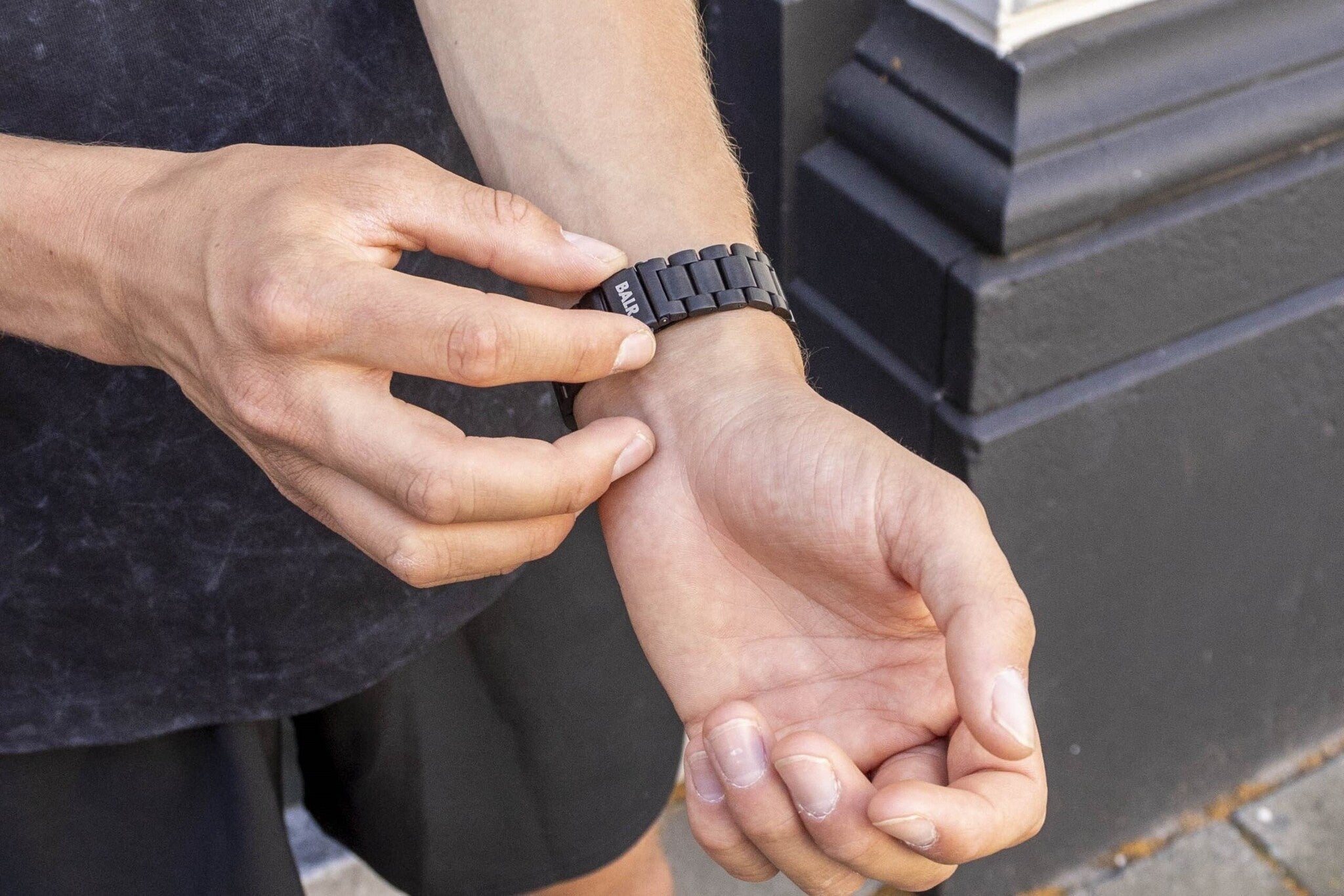 BALR Correa acero Amazfit Bip 3 (Pro) (negro)