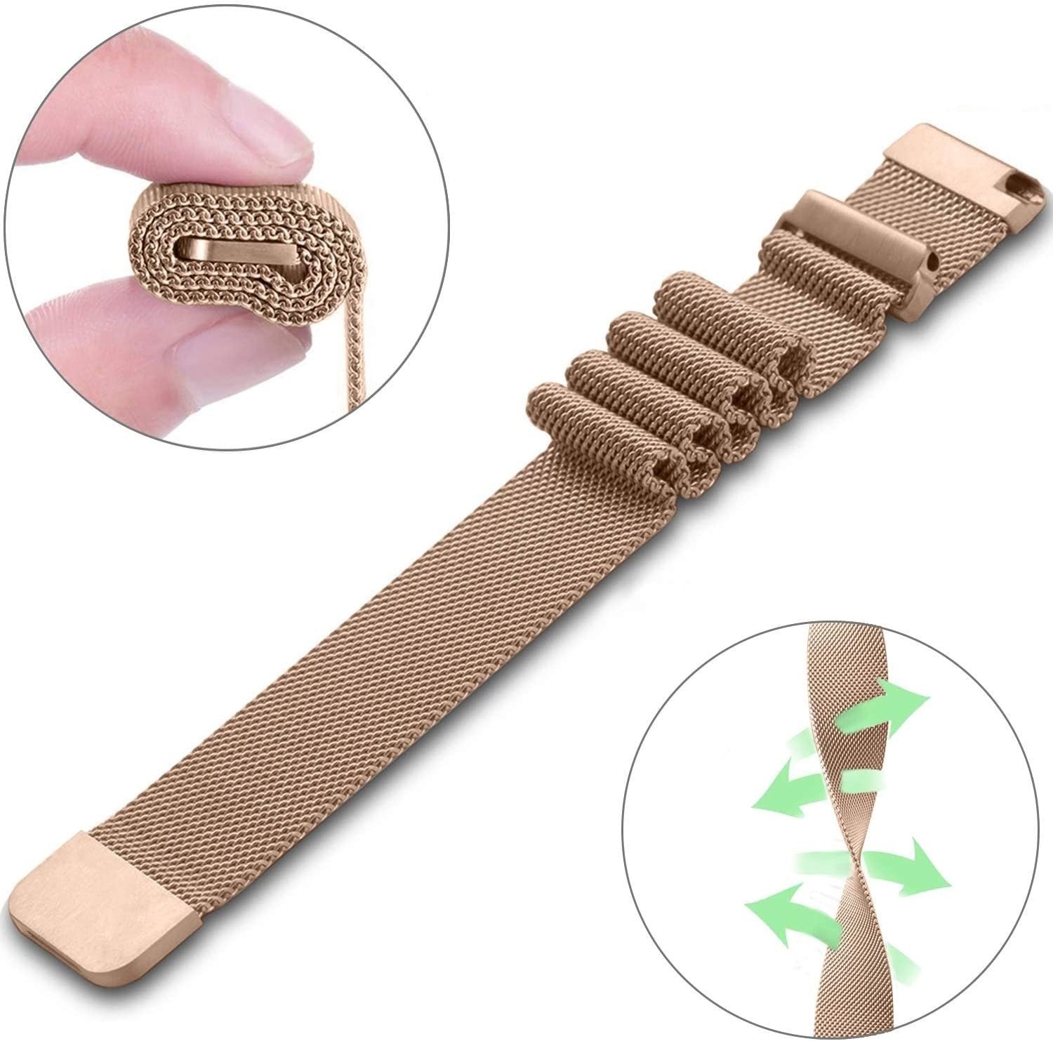 Correa milanesa OnePlus Watch 3 - 43mm (rosa dorado)