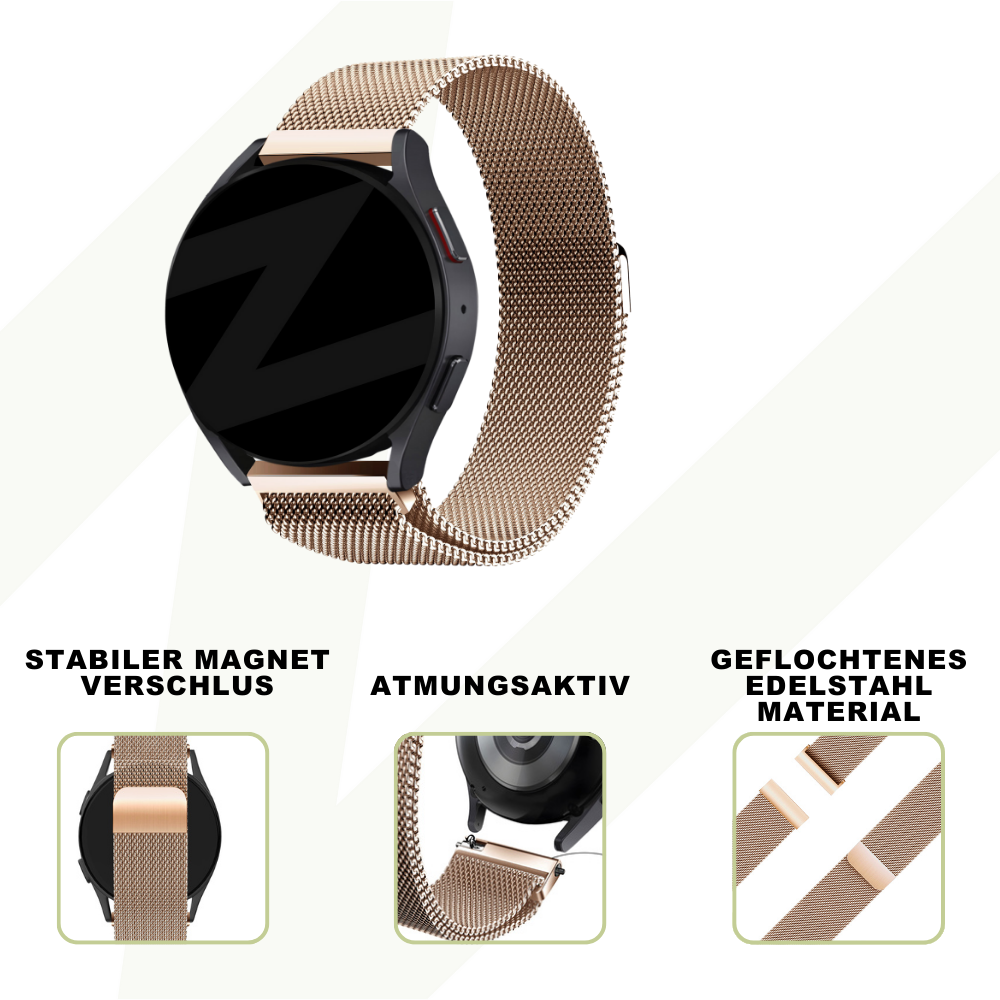 Bandz Correa milanesa Loop Coros Apex 42mm (rosado/dorado)