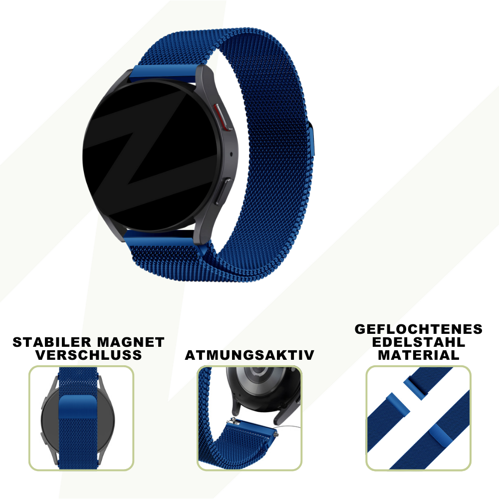 Bandz Coros Apex 42mm Milanese Loop Strap (Blue)