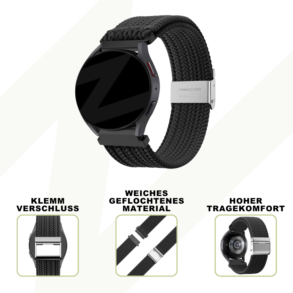 Bandz Coros Pace 3 geflochtenes Nylon Band (Schwarz)