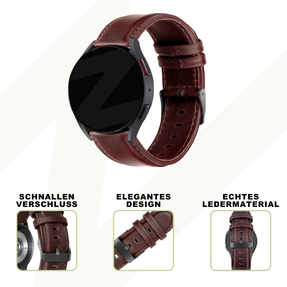 Bandz Correa cuero 'Classic' Coros Apex 2 Pro (marrón oscuro)