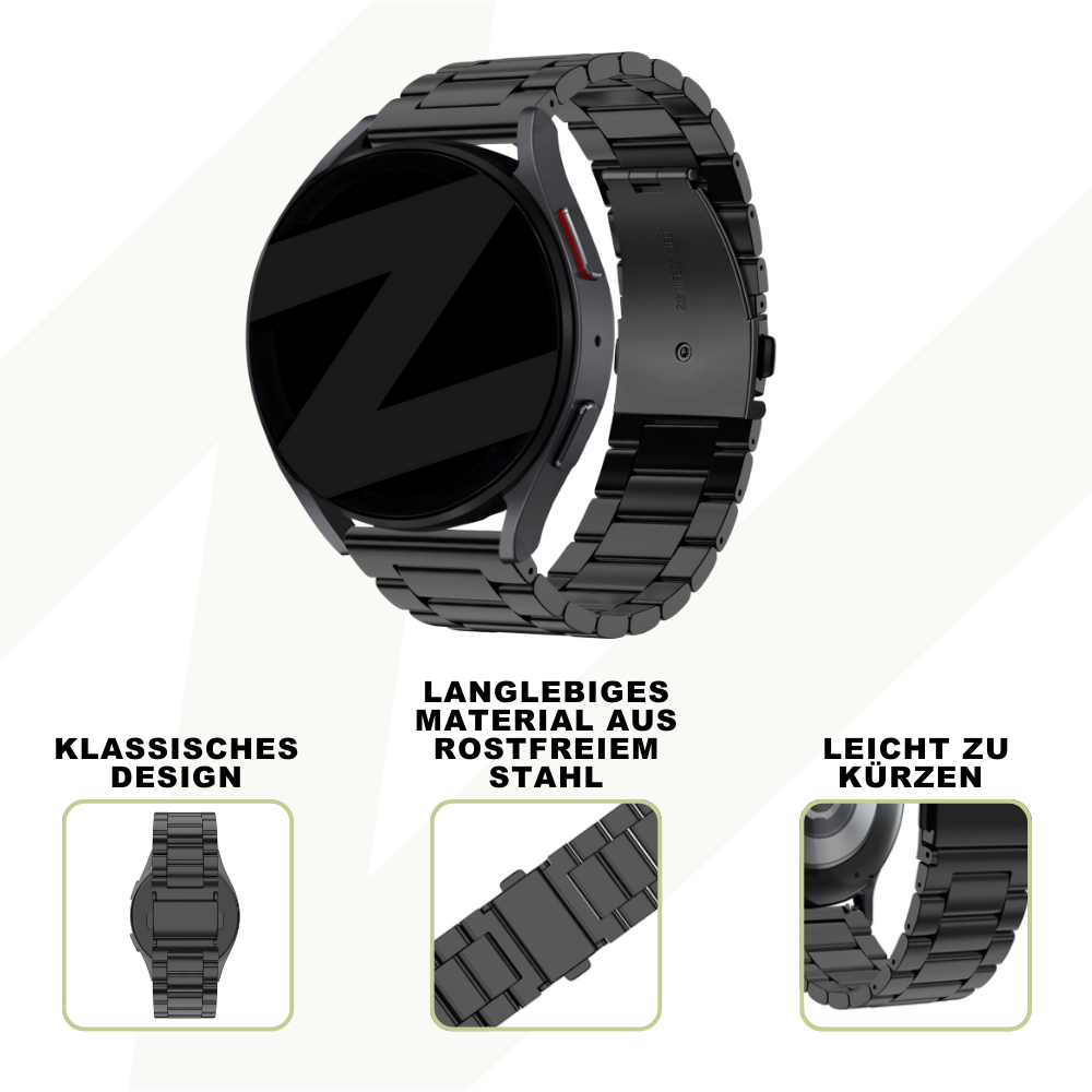 Bandz Suunto Vertical Stahlarmband 'Classic' (Schwarz)