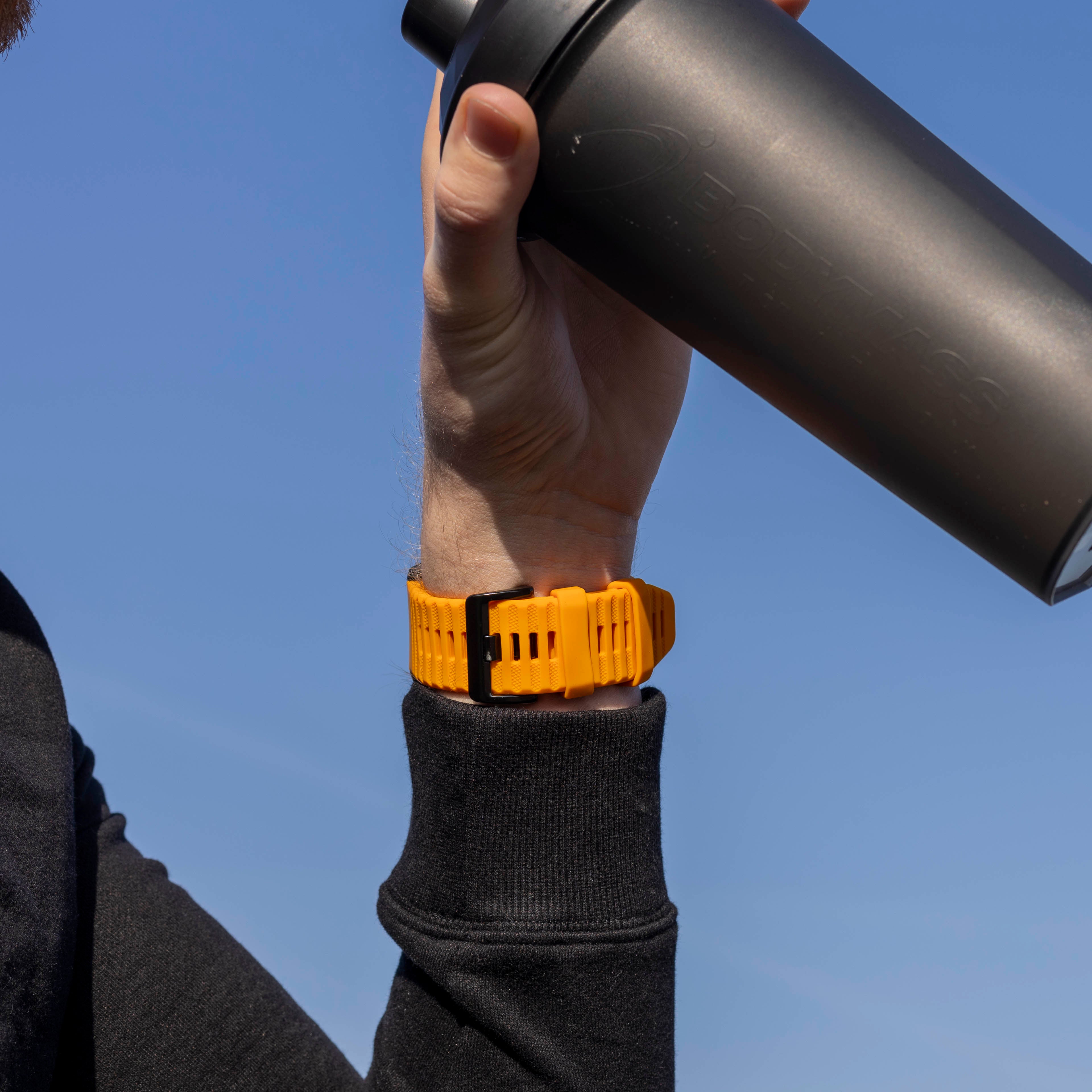 Bandz Correa silicona con hebilla Garmin Quatix 3 / 6x / 7x Solar (naranja)
