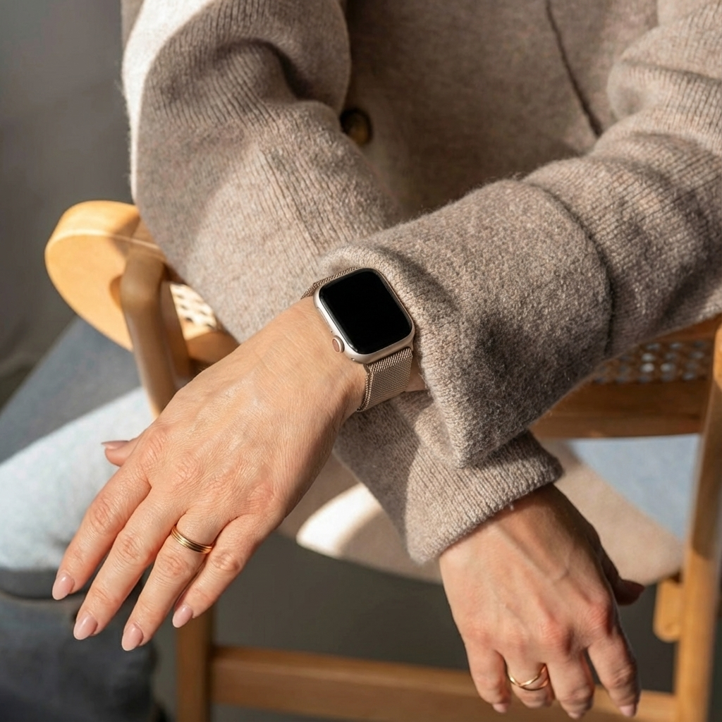 Correa milanesa Apple Watch (blanco estrella)