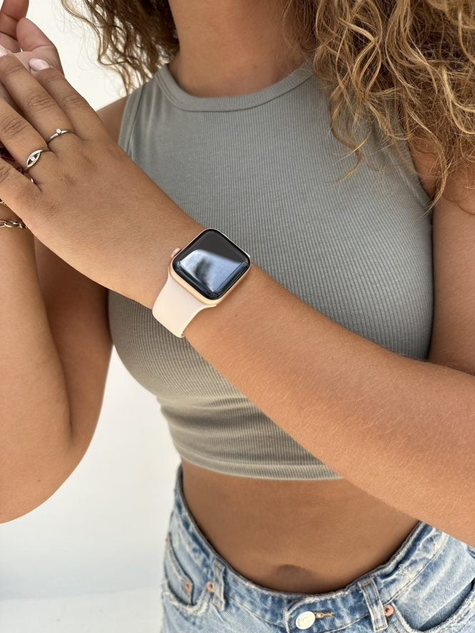 xoxo Wildhearts Apple Watch Silikonarmband (Beige)