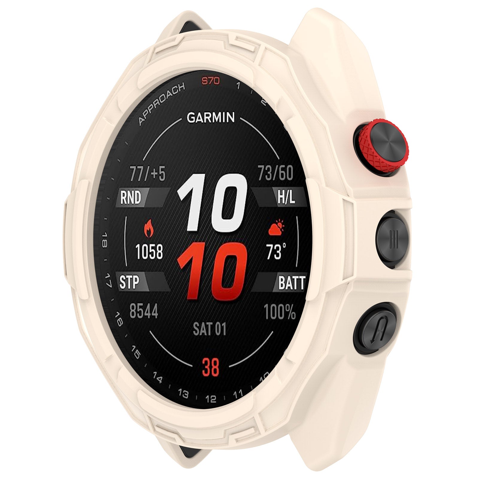 Garmin Approach S70 - 42mm Robuste TPU-Hülle (Beige)