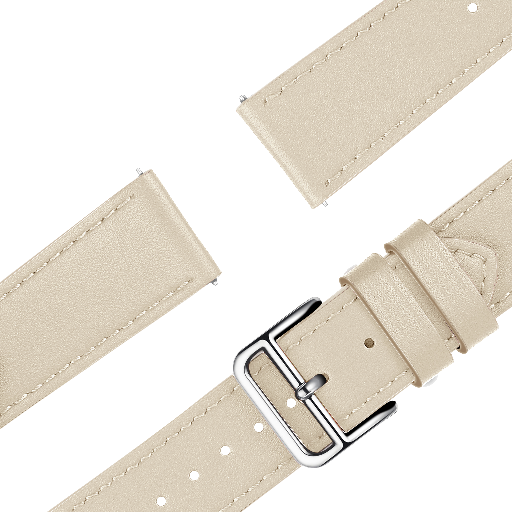 Bandz Garmin Venu 2 Plus Leather Strap 'Deluxe' (Beige)