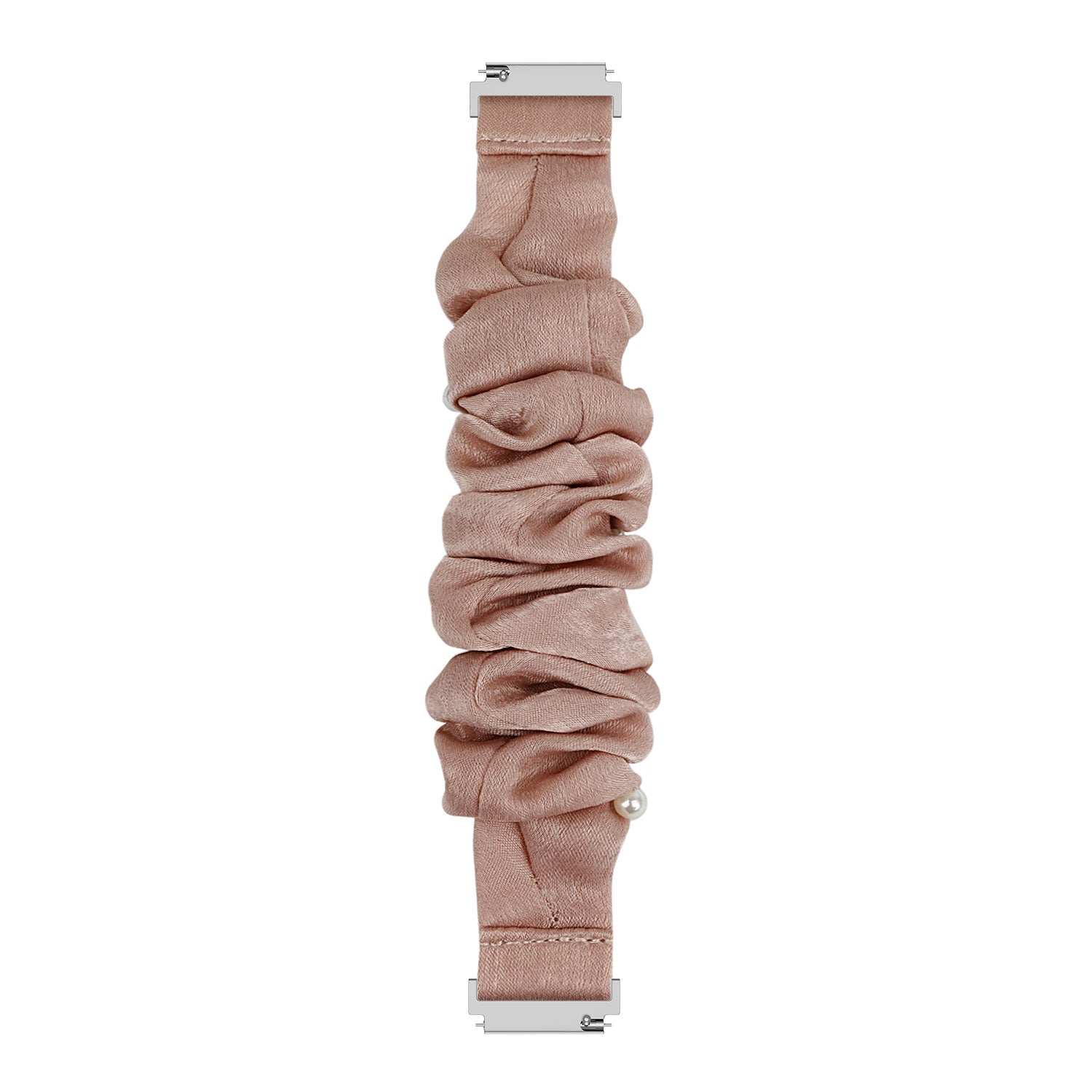 Samsung Galaxy Watch FE Scrunchie Armband (Beige mit Perlen)