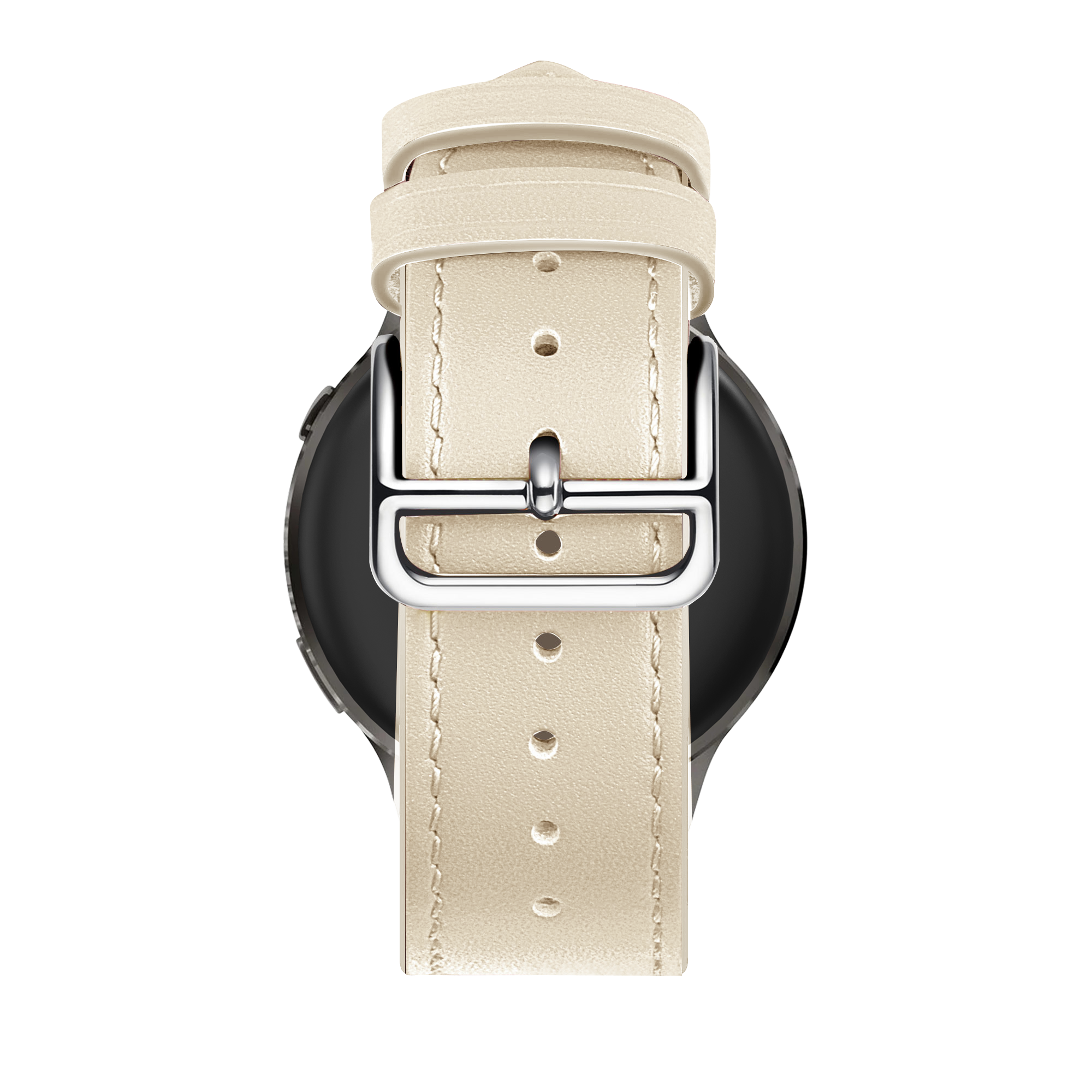 Bandz Garmin Venu 2 Plus Leather Strap 'Deluxe' (Beige)