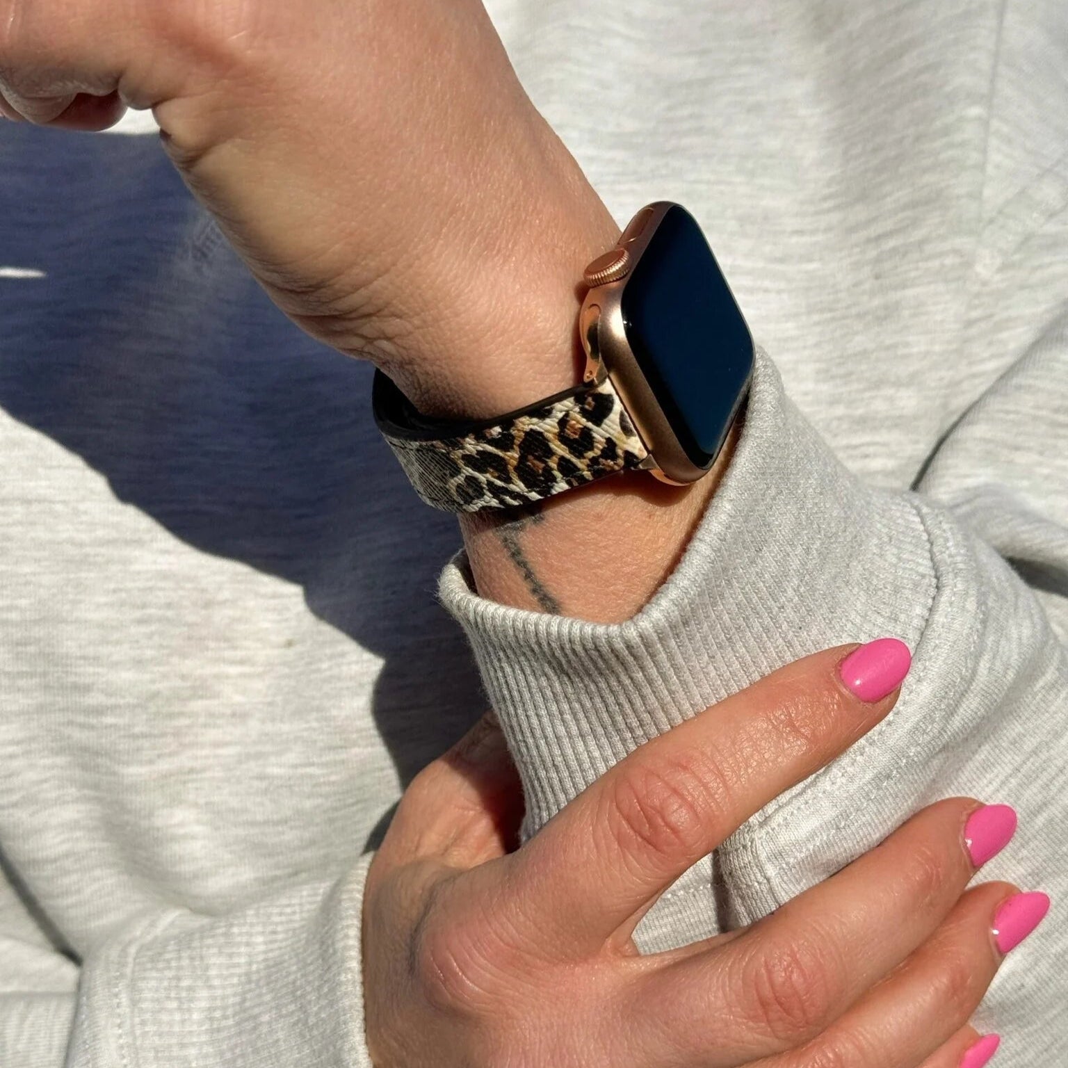 Apple Watch Leather Strap (Leopard)