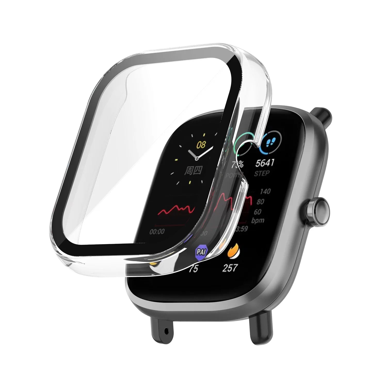 Funda para Amazfit Bip U (Pro) con cristal