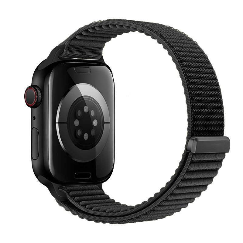 Strap-it Apple Watch Wave Nylonarmband (Schwarz)