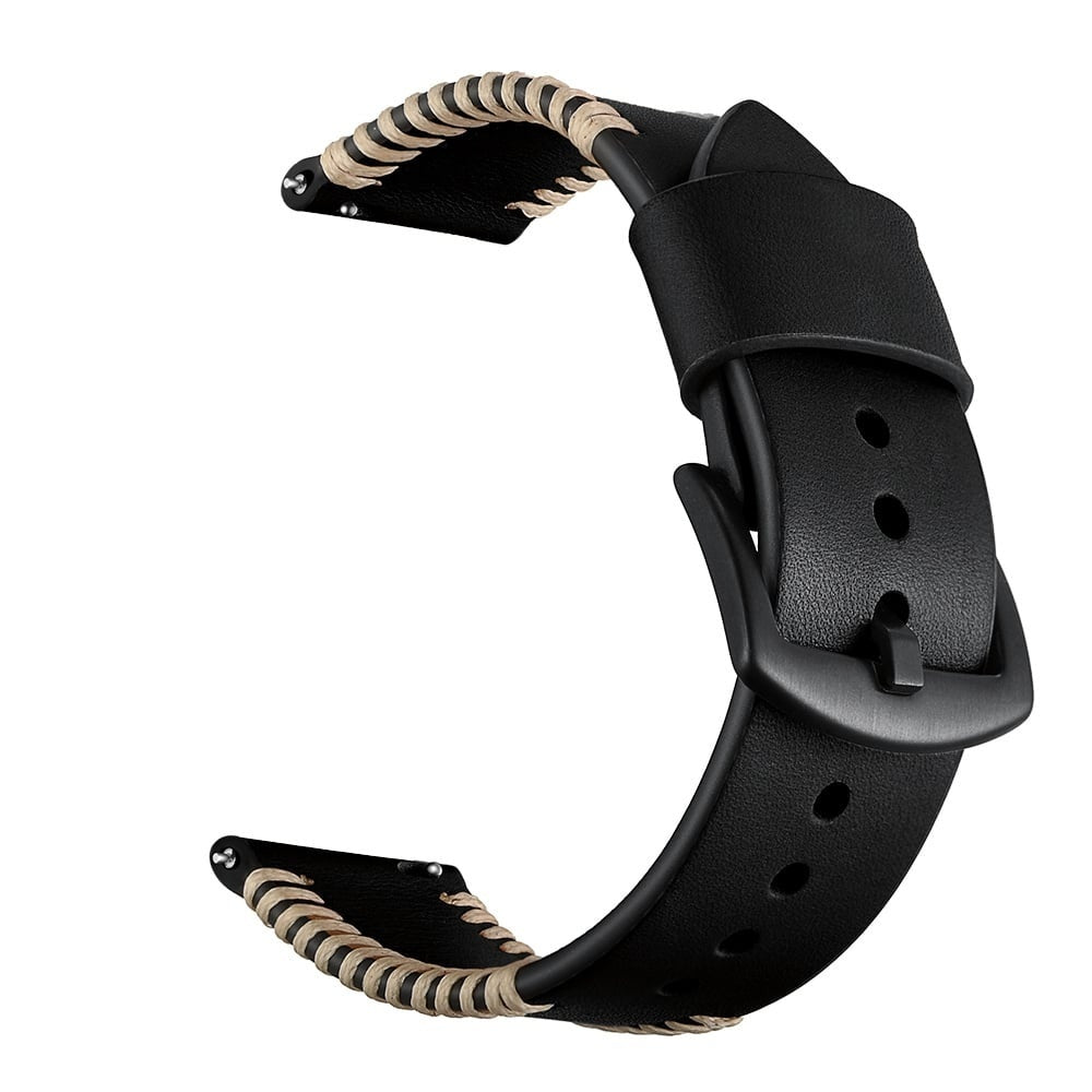Amazfit Bip 5 Stitched Leather Strap (Black)