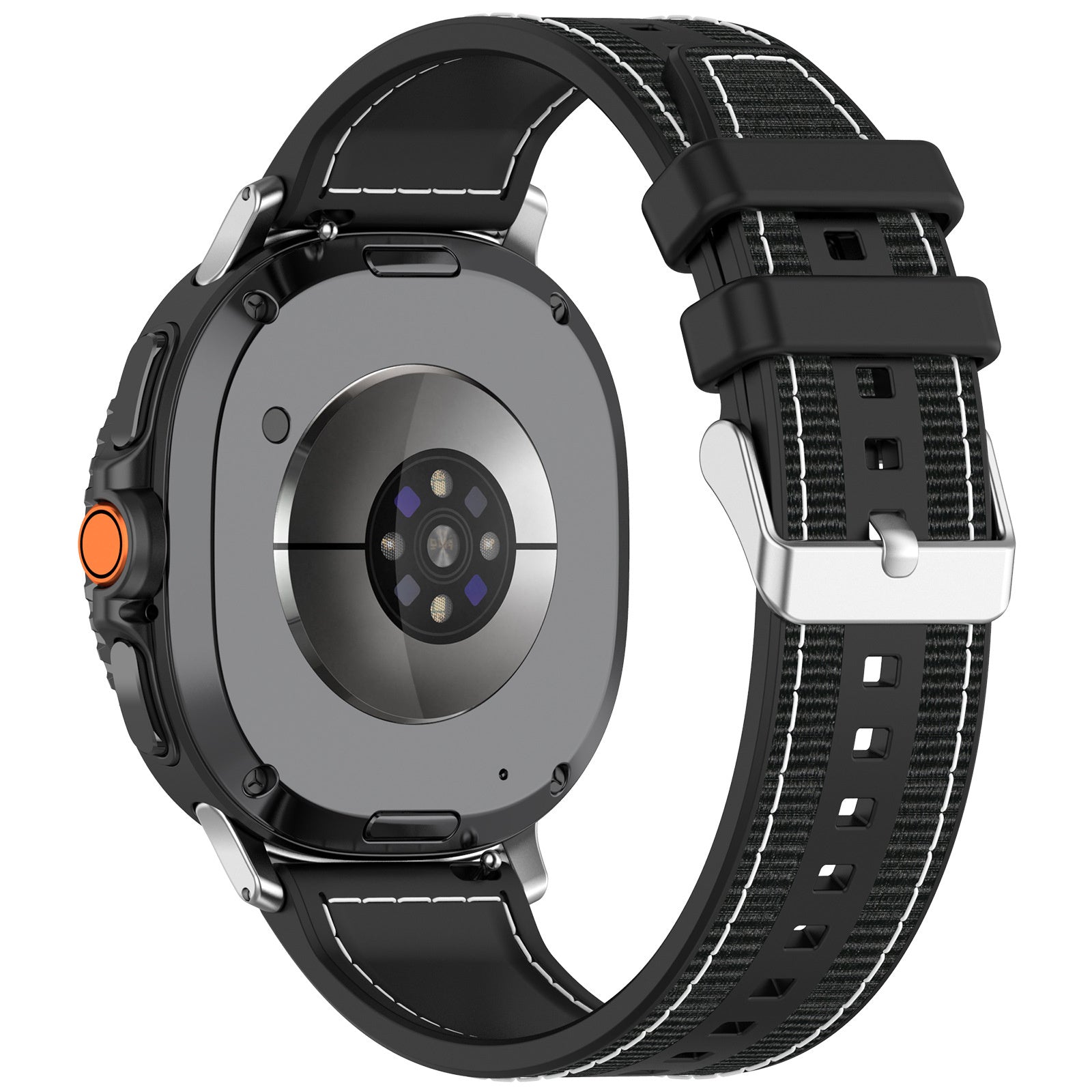 Samsung Galaxy Watch 8 - 40mm Nylon Hybrid Armband (Schwarz)