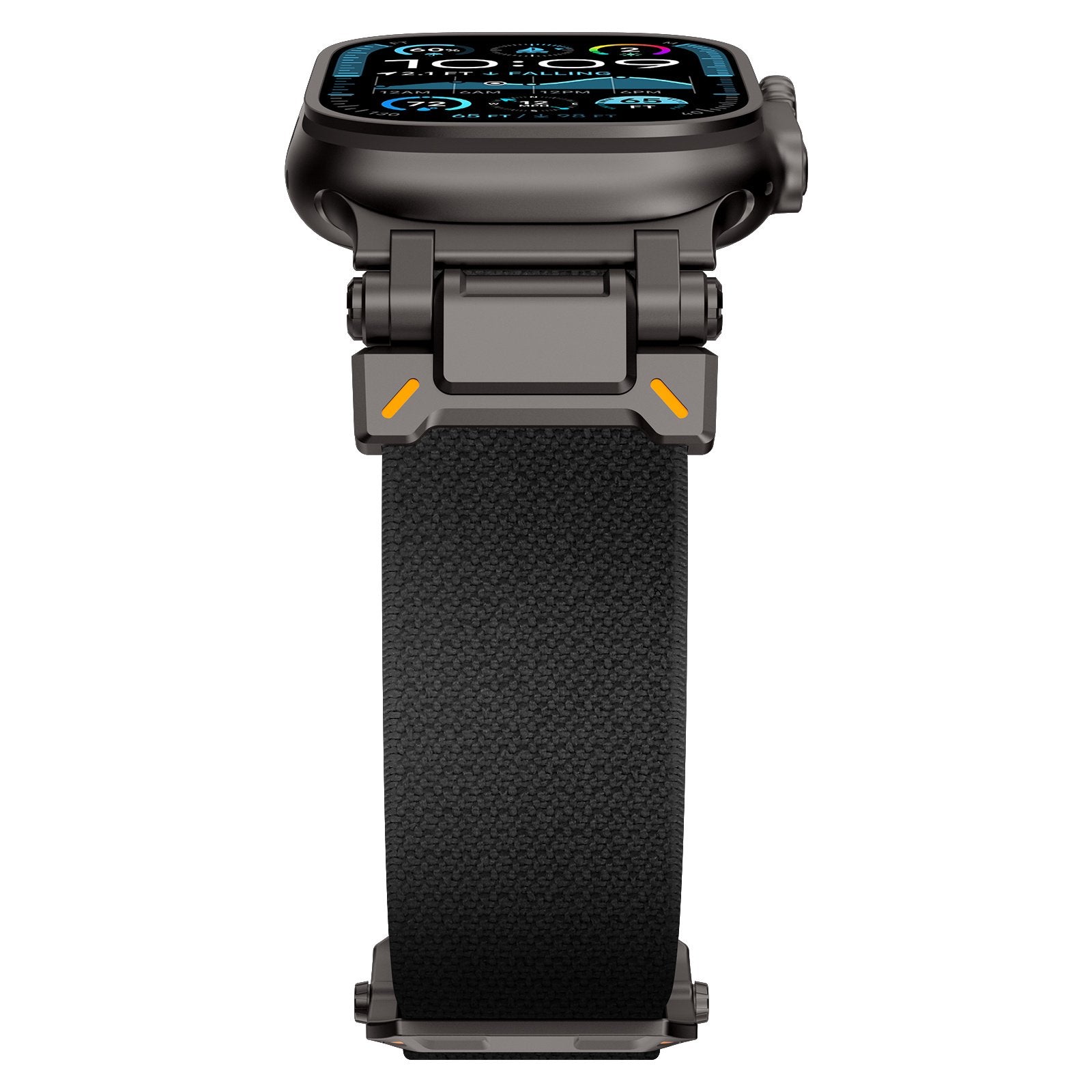 Correa poliéster 'Explorer' Apple Watch (negro/negro)