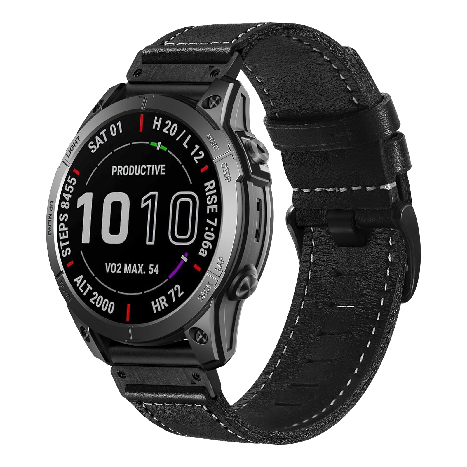 Garmin Instinct e - 40mm Premium Leather Strap (Black)