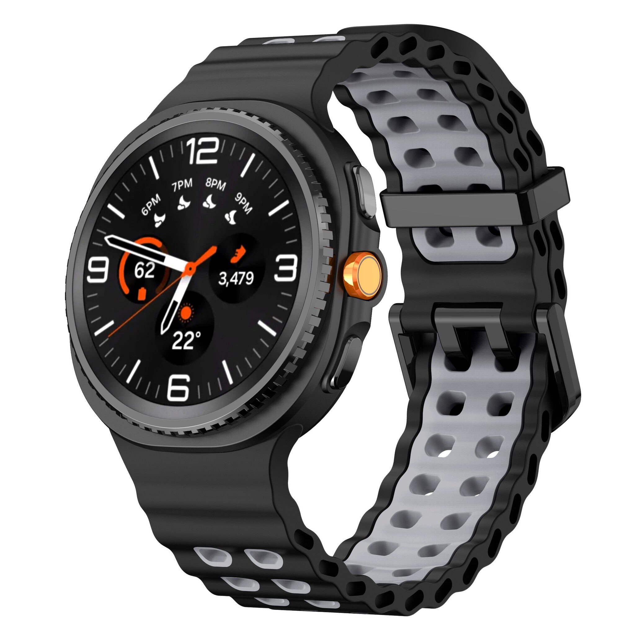 Correa Ocean Samsung Galaxy Watch 8 - 44mm (negro/gris)