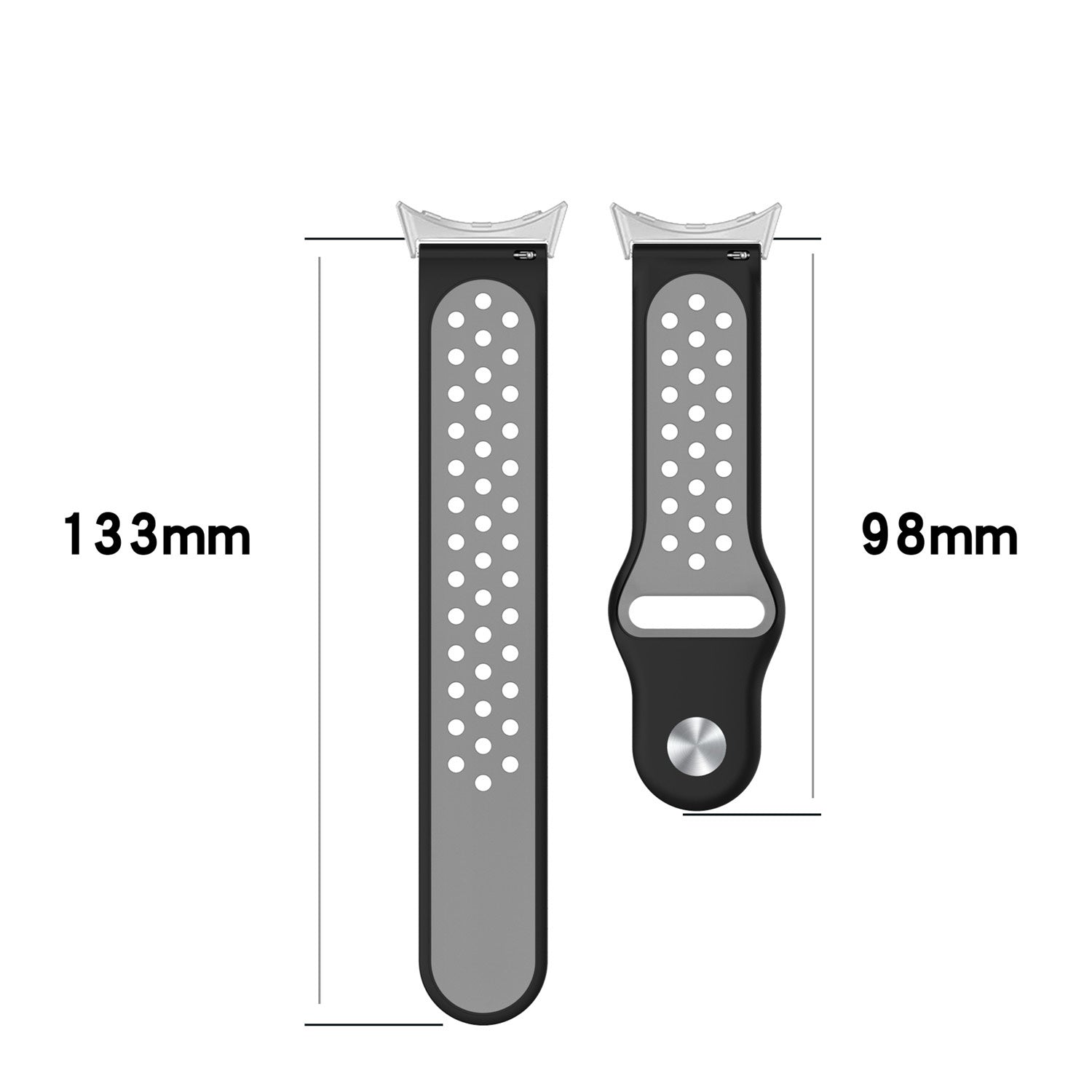 Google Pixel Watch 4 - 41mm Sport Strap (Black/Red)